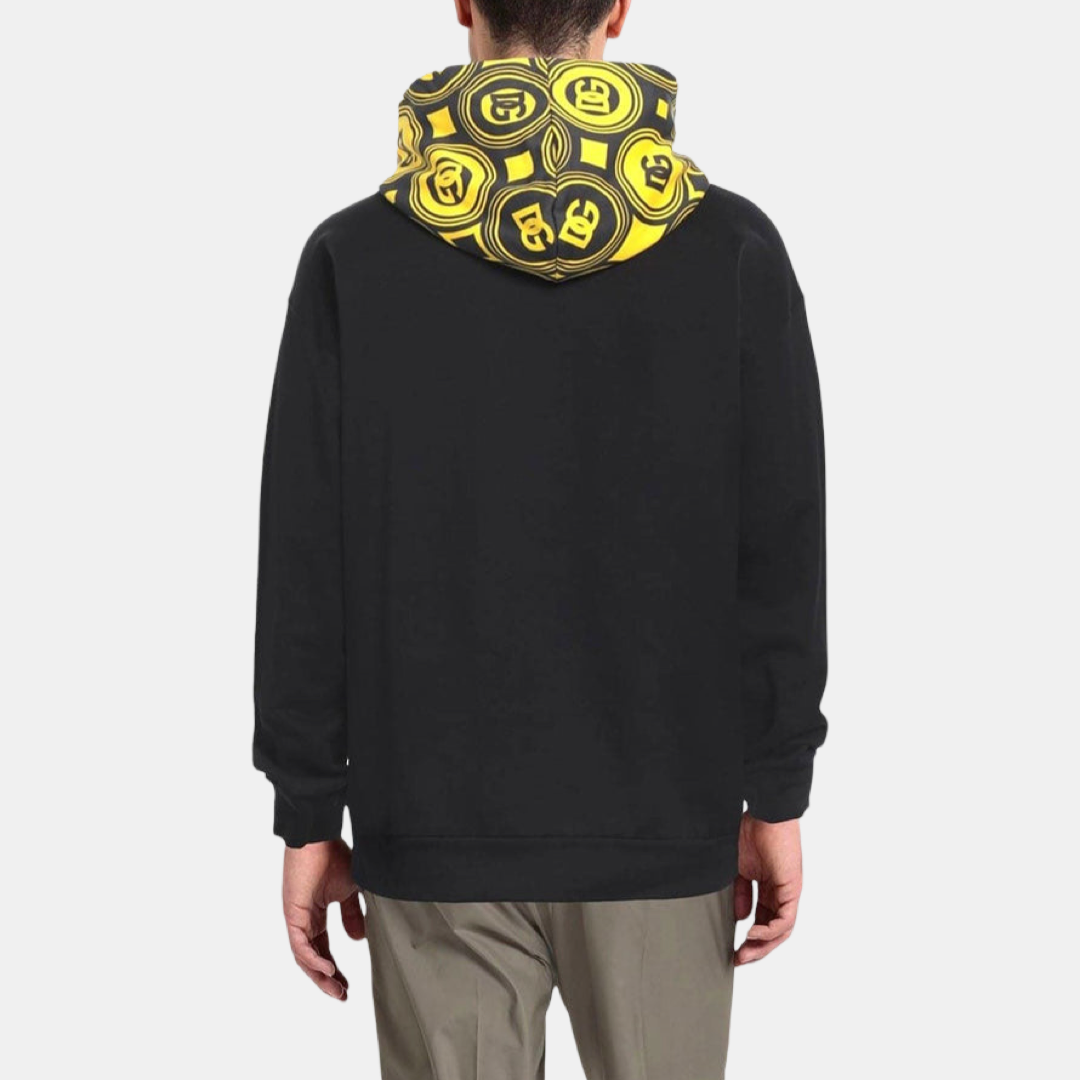 Мъжко черно худи Dolce & Gabbana Logo Graphic Hoodie