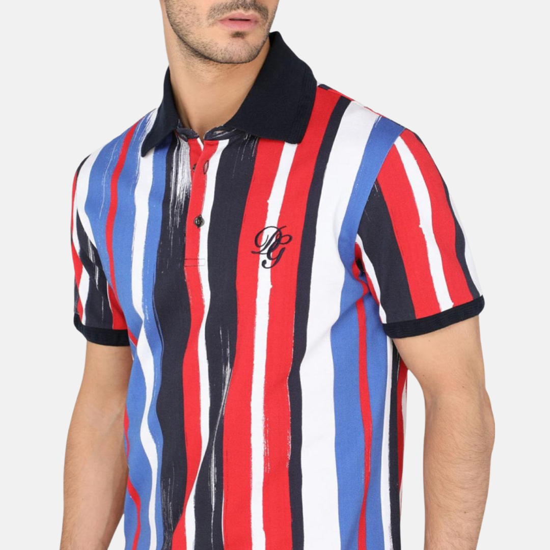 Мъжка поло тениска Dolce & Gabbana 
Striped Cotton Polo