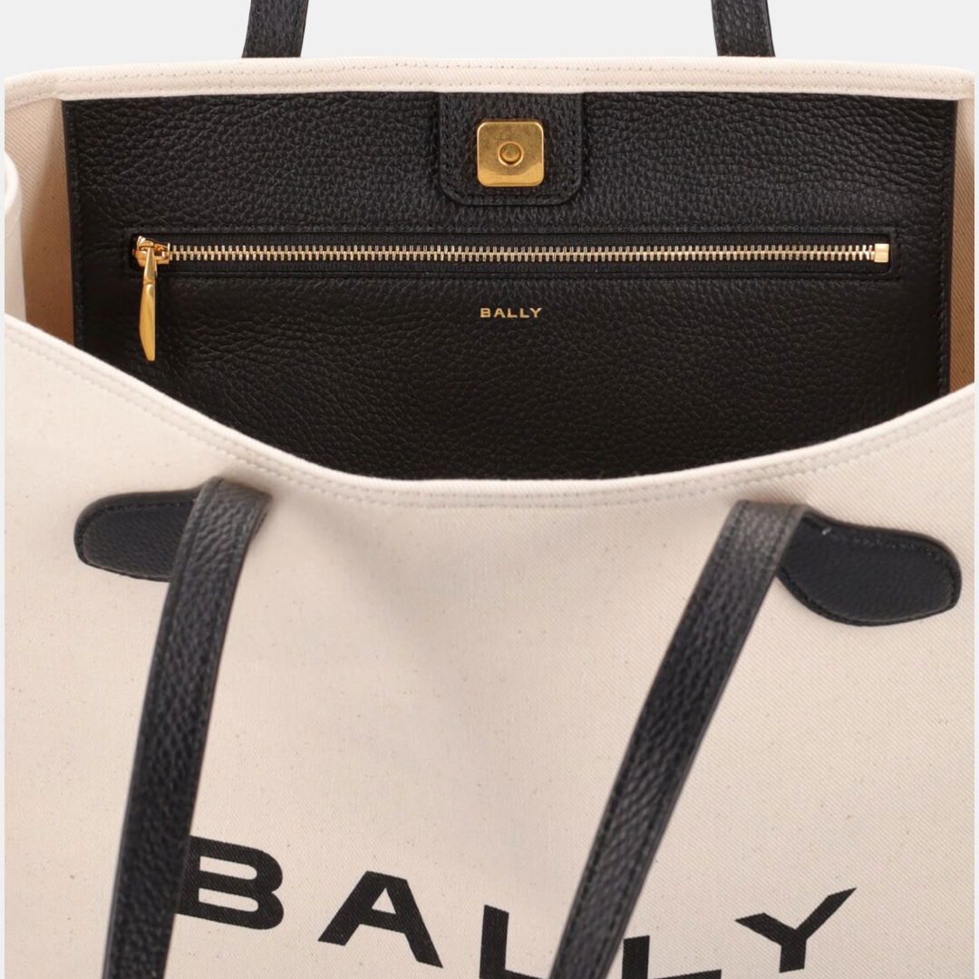 Дамска чанта Bally Chic Monochrome Leather Tote Bag