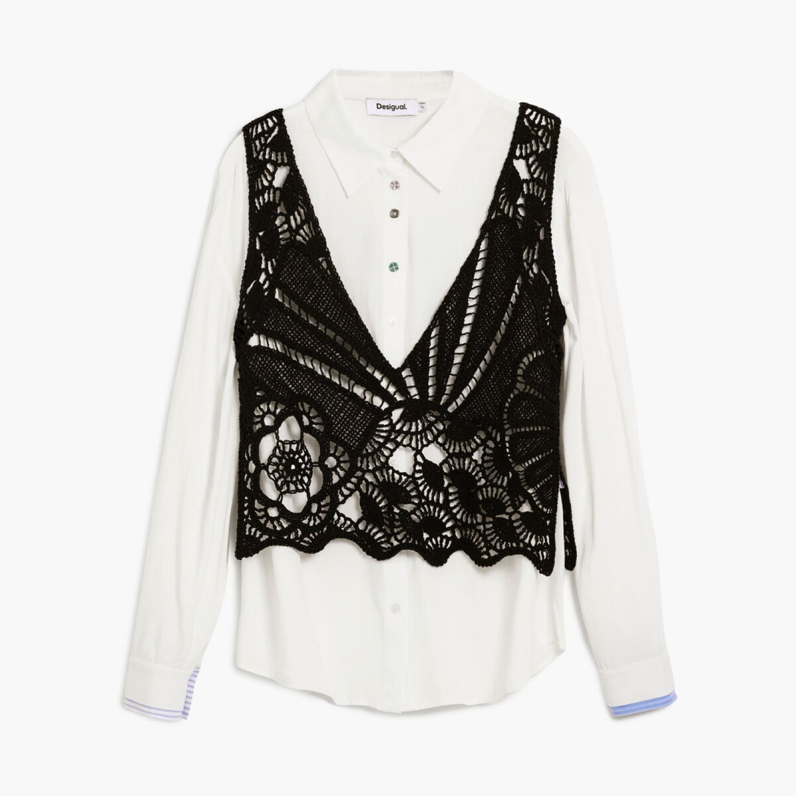 Дамска риза Desigual Women Shirt 26SWCW07 1000 Front View