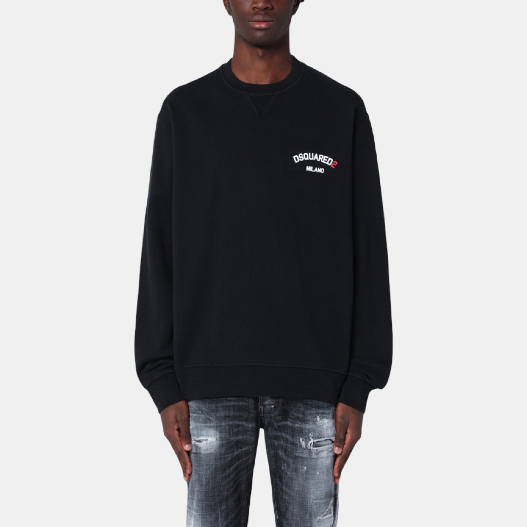 Мъжка черна блуза Dsquared² Men Sweatshirt