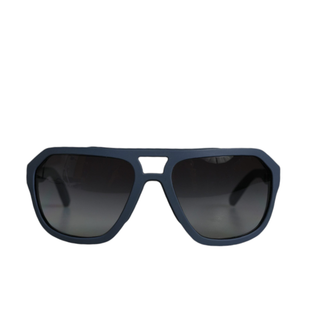 Дамски слънчеви очила Dolce & Gabbana Blue Metal Frame Rubber Skin Polarized Mirror Lens Sunglasses