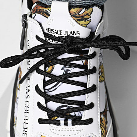 Мъжки кецове Men’s sneakers Versace Jeans Couture Trail Trek 78YA3SI5 ZSC57 G03 White Gold front logo view