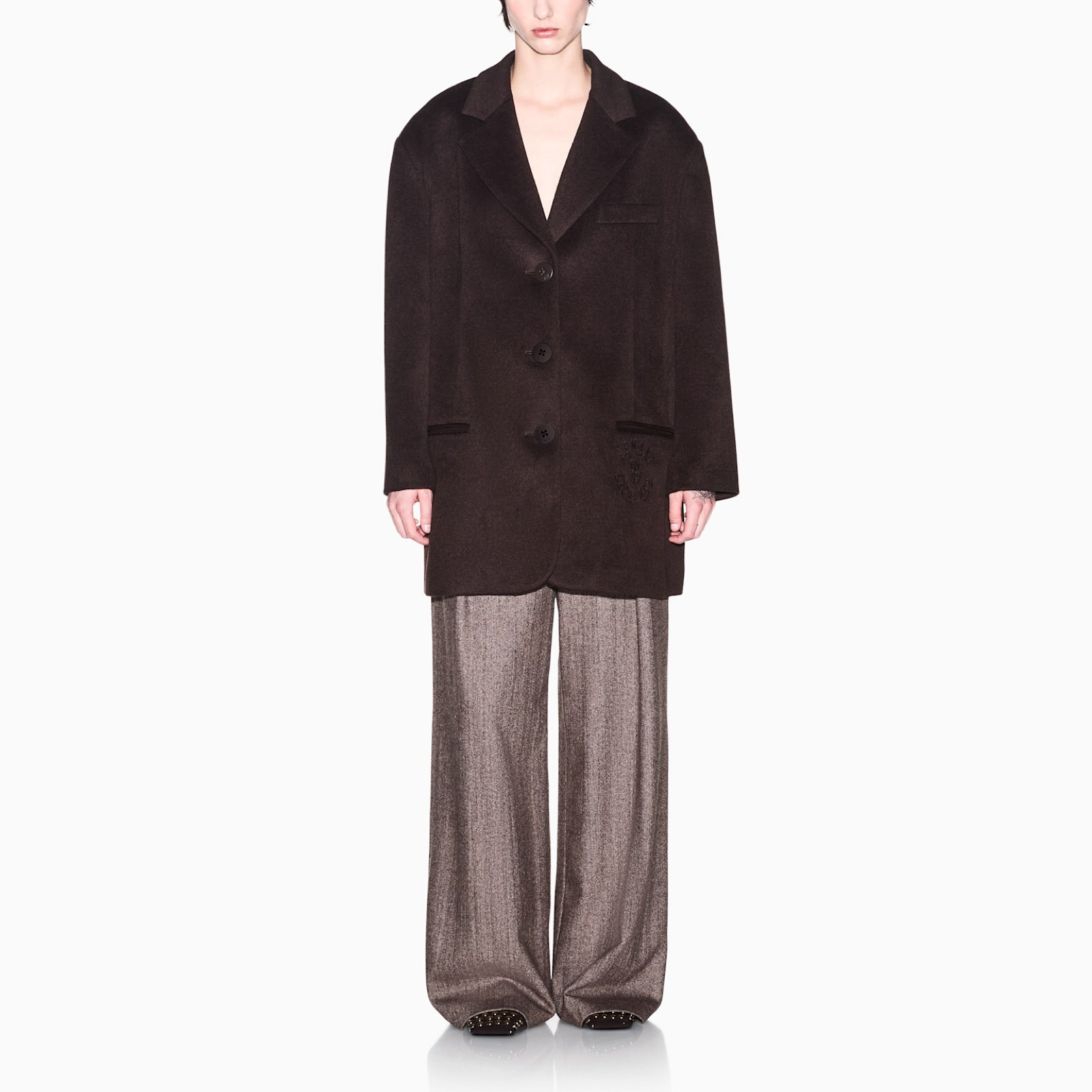 Дамско кафяво палто Armani Exchange Women Coat XM003139 AF26076 U6032 Front View