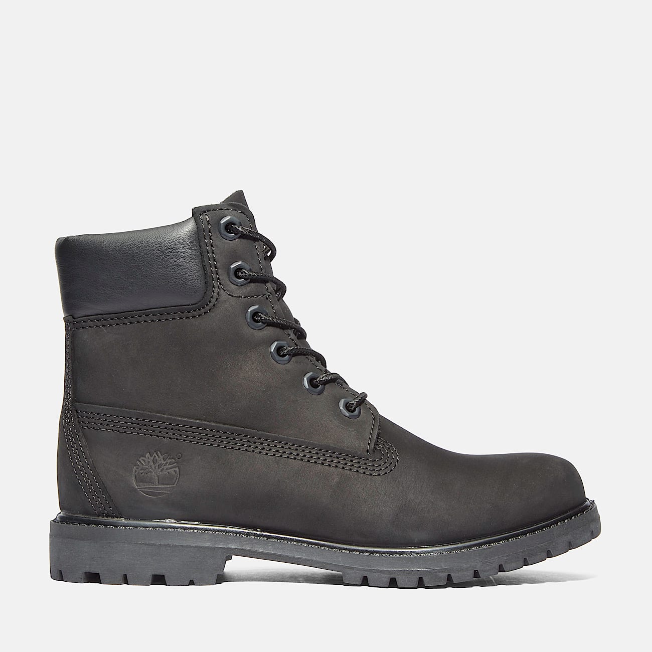 Дамски боти кубинки Women’s Premium 6 Waterproof Ankle Boots Timberland TB08658A001 Black Nubuck Lateral view