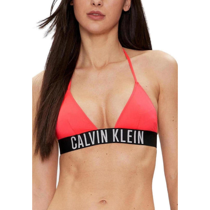 Дамски бански горнище Calvin Klein в червено