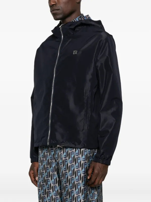 Мъжко двулицево яке Men’s reversible dark gray nylon jacket FENDI FAA615AVIEF0QG0 lifestyle view 2