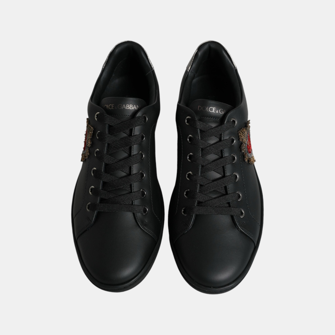 Мъжки черни маратонки Dolce & Gabbana London Sacred Heart Men Sneakers