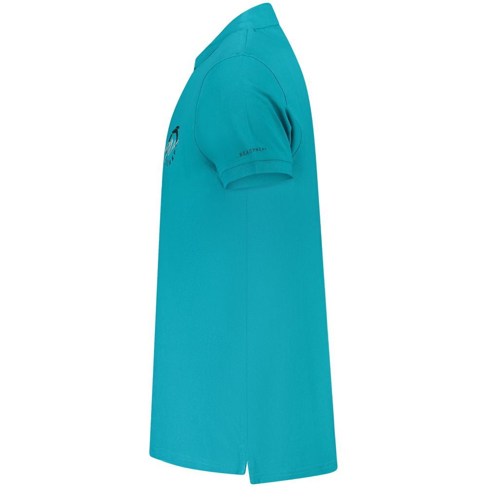 Мъжка поло тениска в светло азурно синьо Men’s polo shirt Trussardi Beachwear
TRU25MPL01 Azzuro Side view