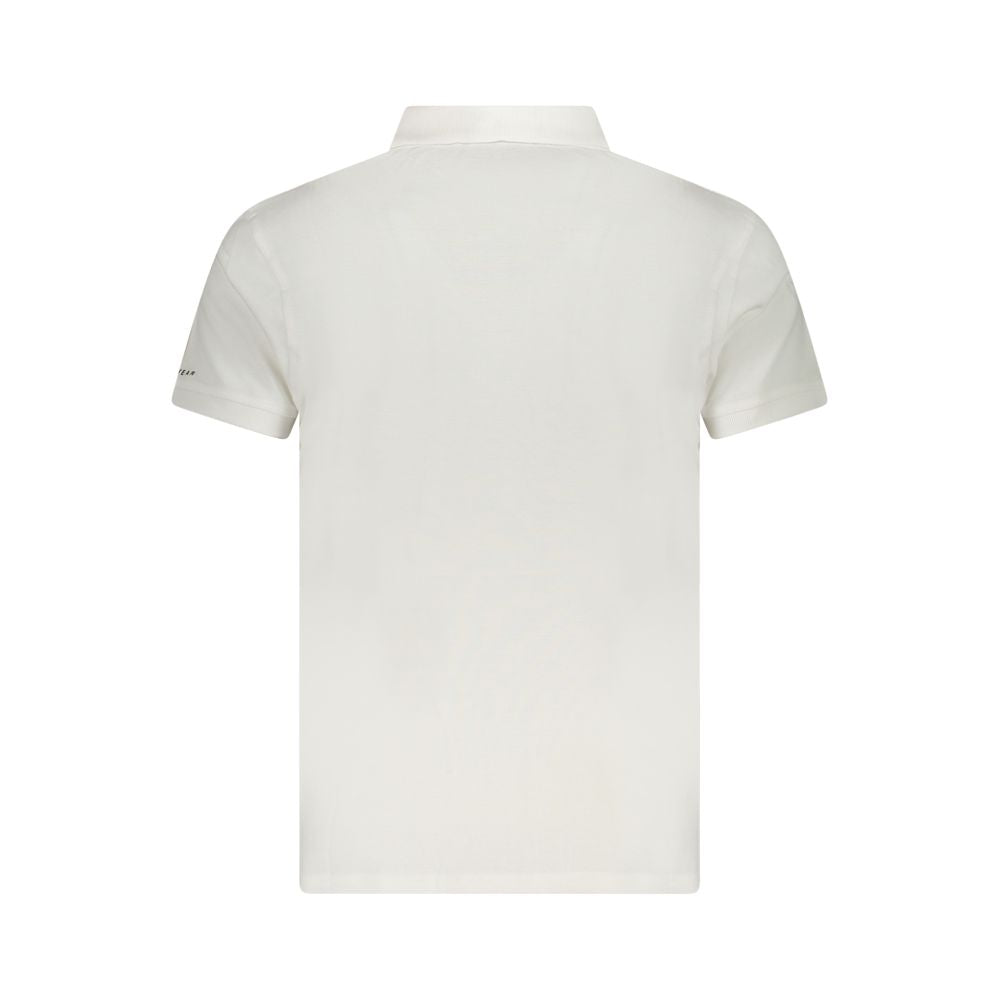 Мъжка поло тениска в бяло Men’s polo shirt Trussardi TRU25MPL01 White Back view