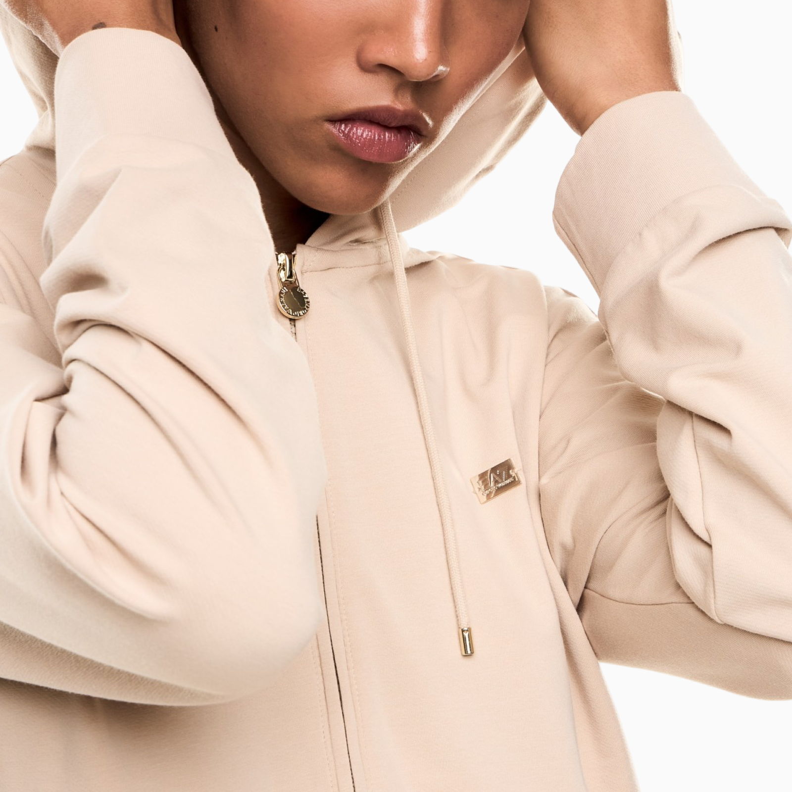 Дамски бежов екип EA7 Emporio Armani Women Tracksuit 7W000464 AF13135 Close-Up