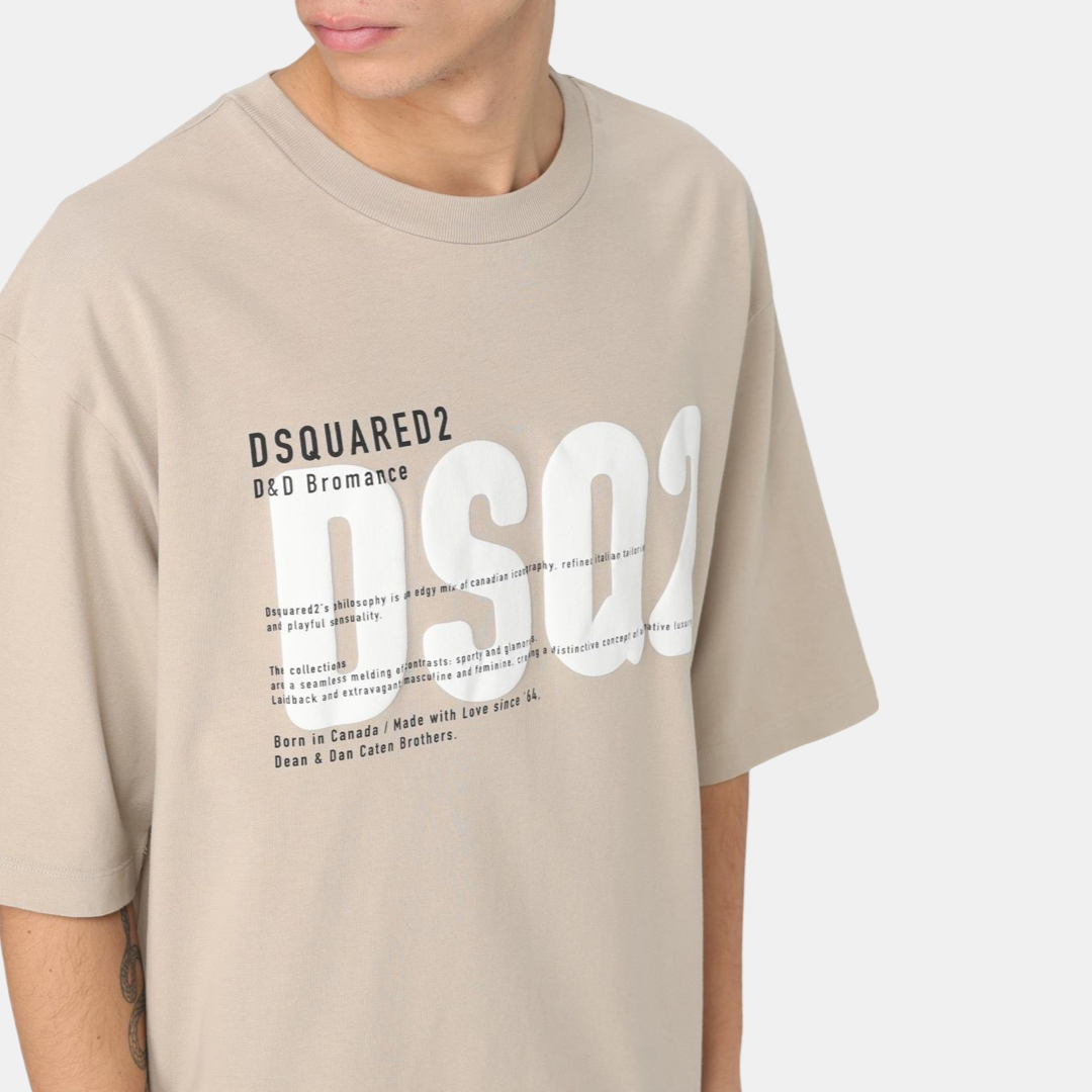 Мъжка бежова тениска Dsquared² Men T-Shirt