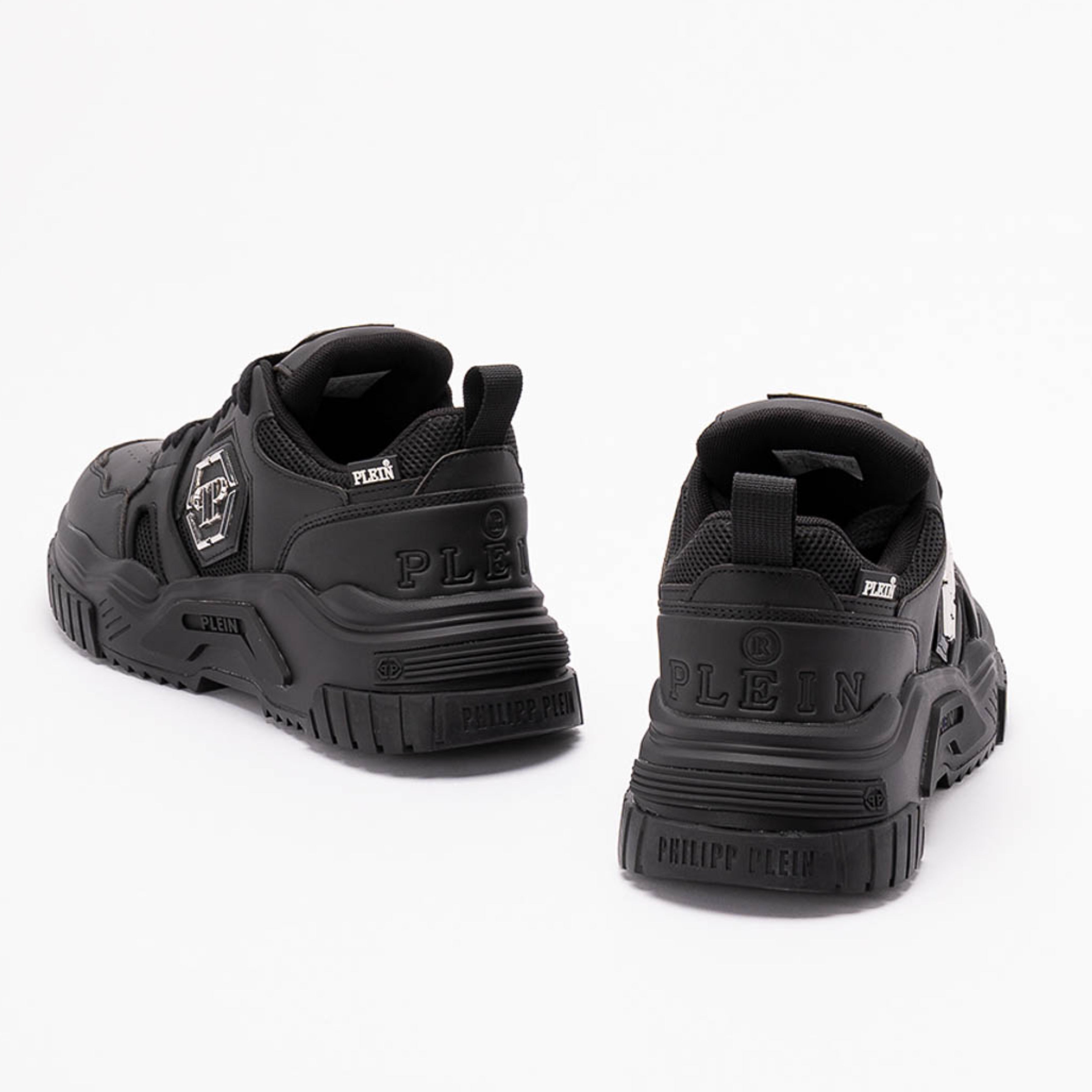 Мъжки кецове Men’s sneakers Philipp Plein Predator FAESUSC0837PTE003N0202 Black heels view
