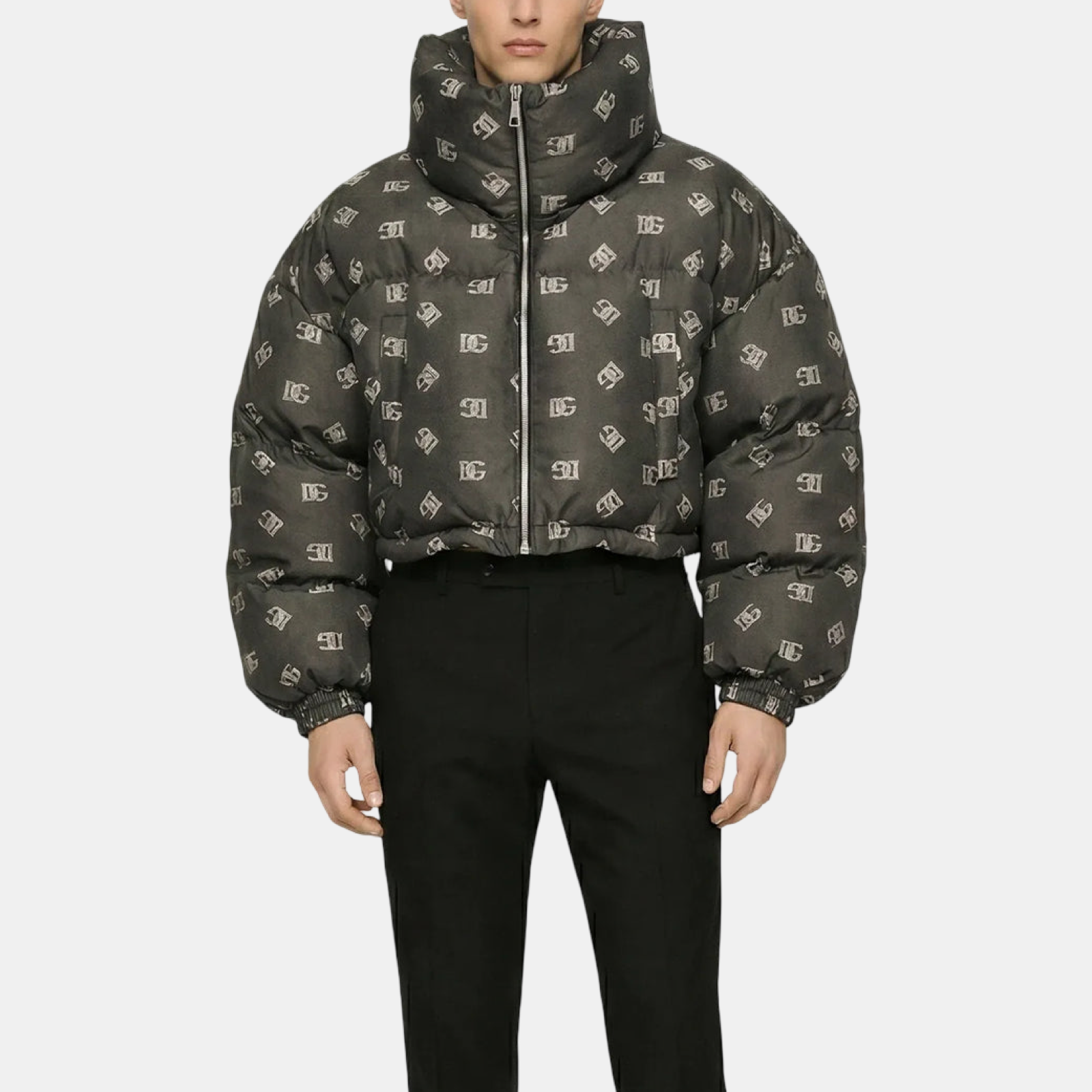 Dolce & Gabbana DG Monogram Puffer Men Jacket