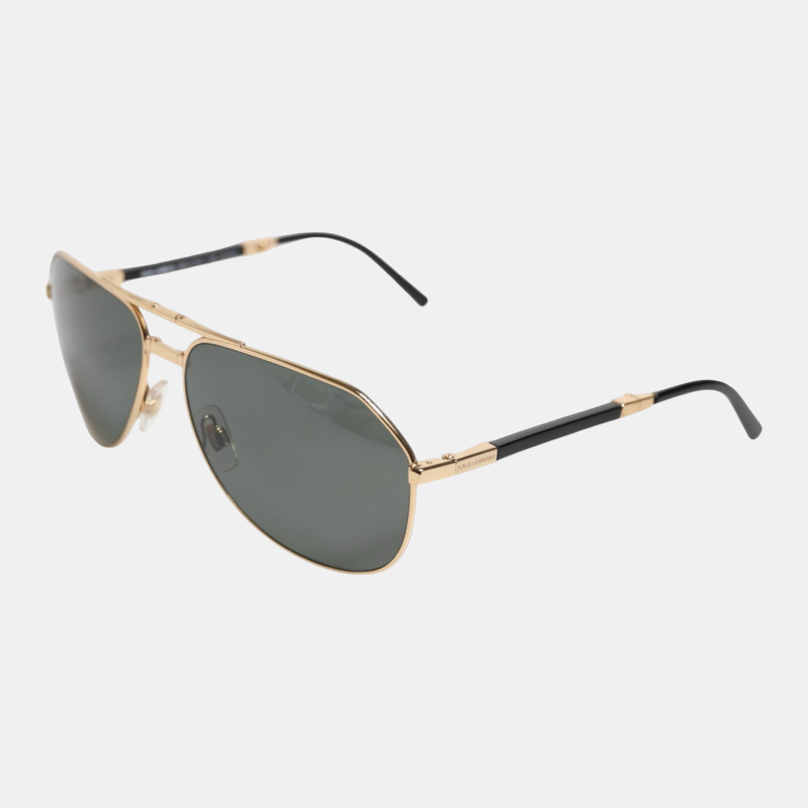 Dolce & Gabbana Gold DG2106K Pilot Frame Tinted Lens Polarized Sunglasses