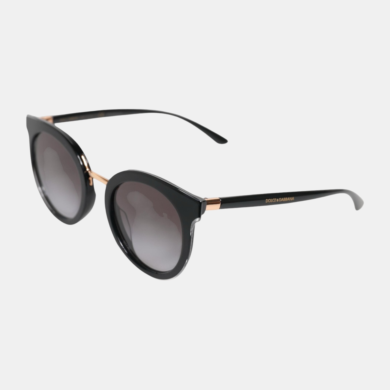Dolce & Gabbana Black Transparent Trim Round DG4371-F Eyewear Sunglasses