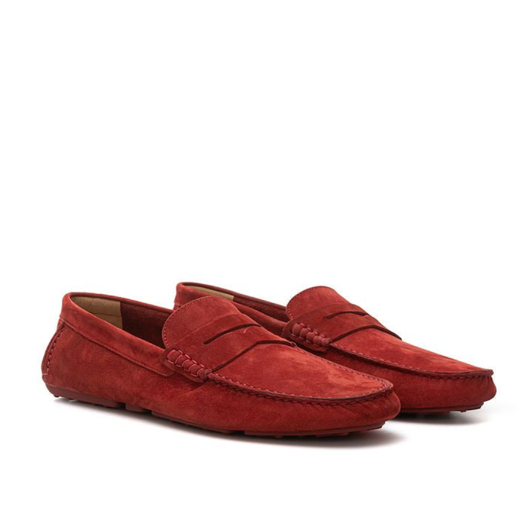 Мъжки мокасини Bally Elegant Bordeaux Leather Loafers for Men