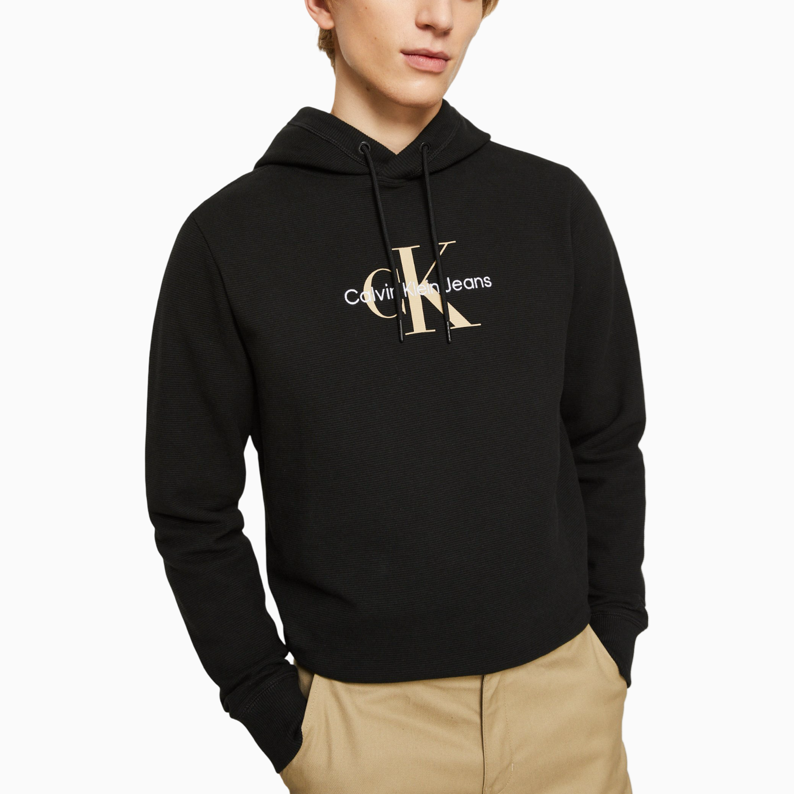 Мъжко черно худи Calvin Klein Jeans Men Hoodie J30J322701 Front View
