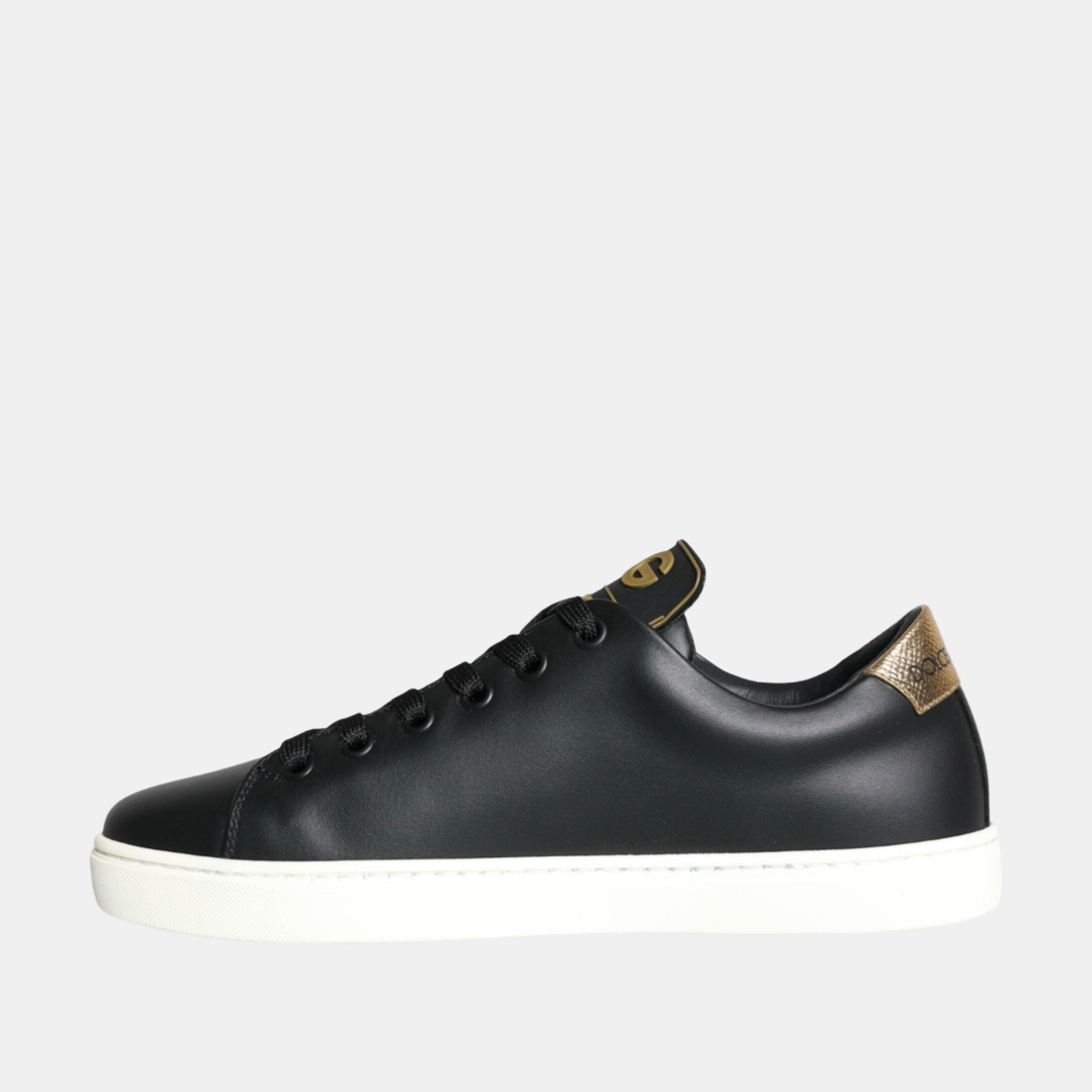 Дамски черни кецове Dolce & Gabbana Black Portofino Sacred Heart Sneakers