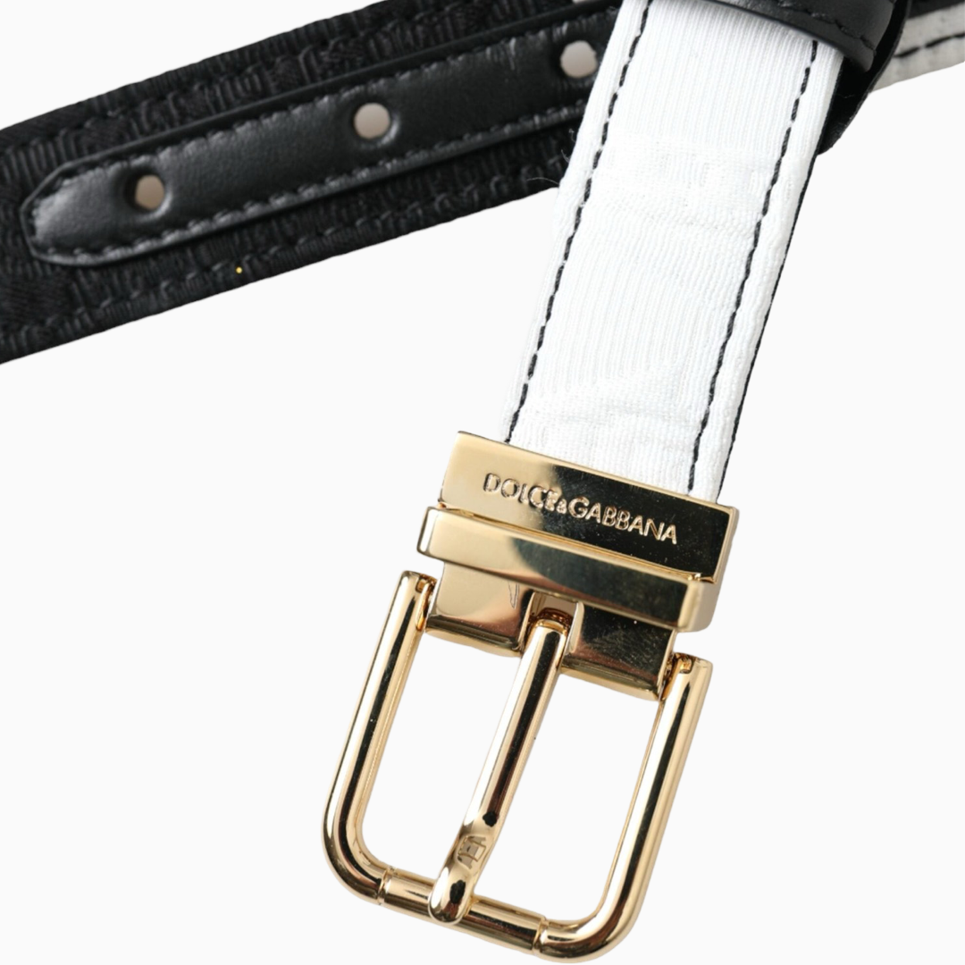 Дамски колан DOLCE & GABBANA Black&White Patchwork Women Belt