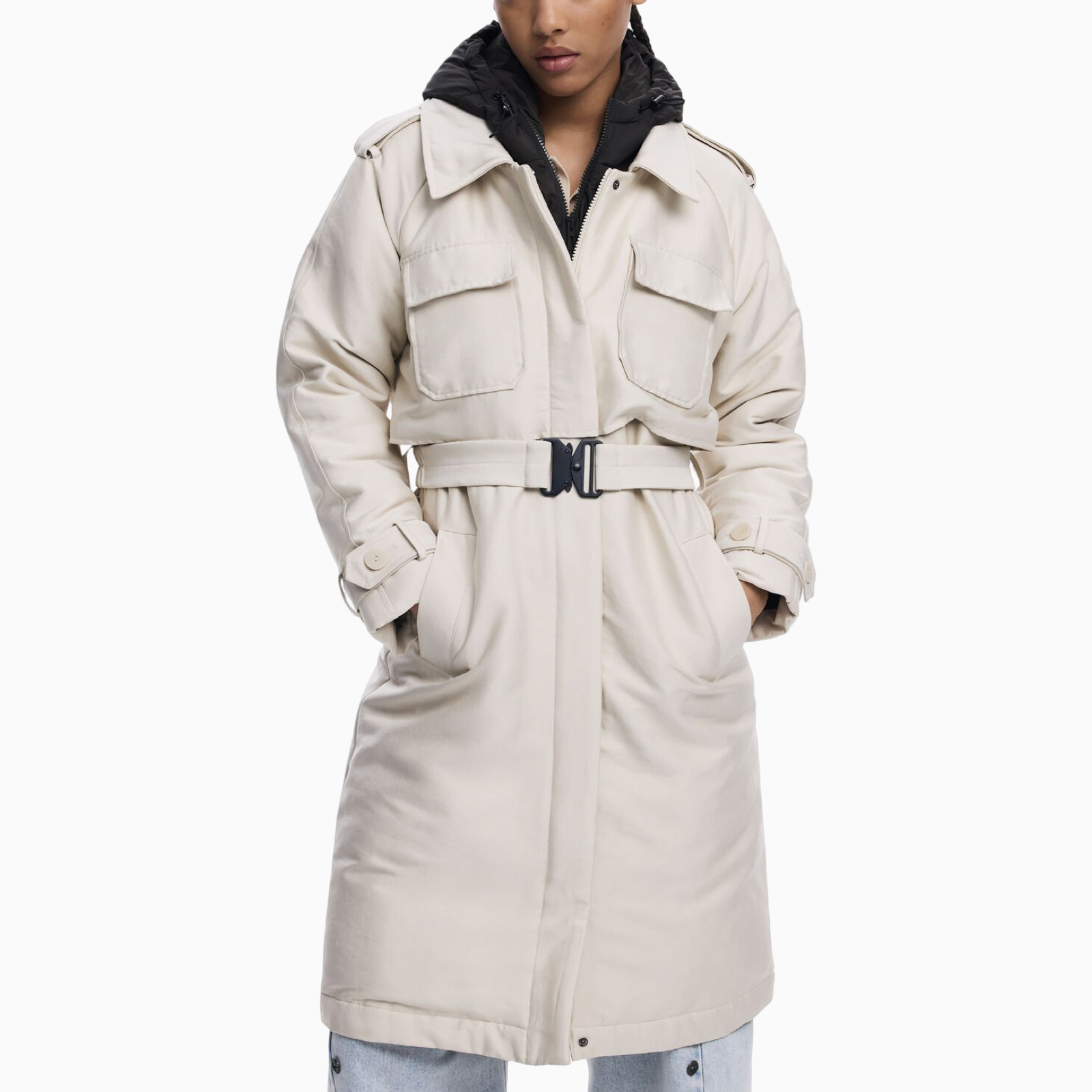 Дамско палто Desigual Women Coat 25WWEW58 Front View