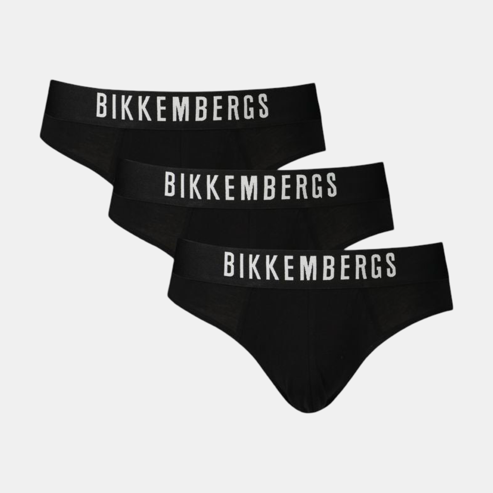 3 броя мъжки черни слипове Bikkembergs Briefs BKK1USP10TR Front View