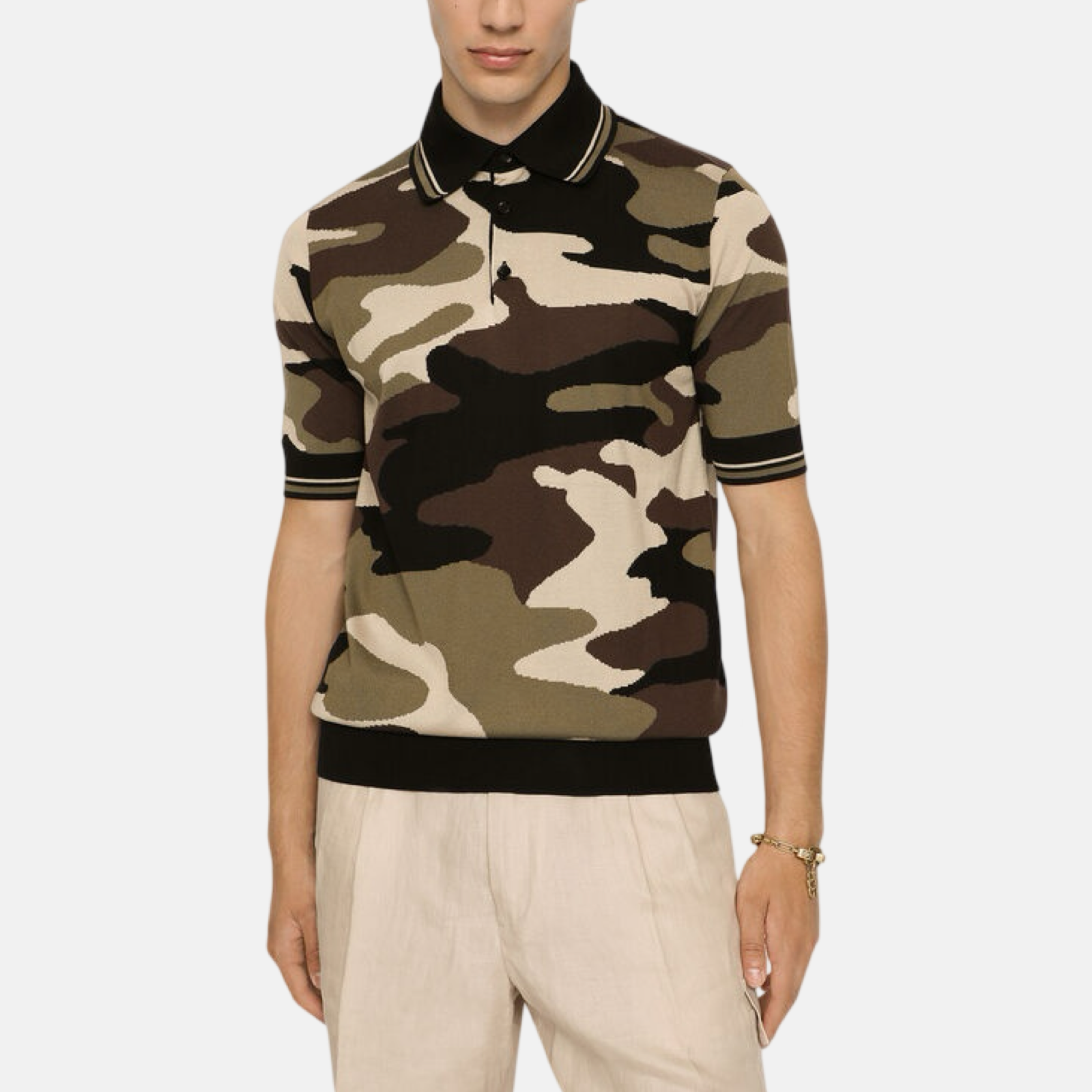 Мъжка поло тениска Dolce & Gabbana Camouflage Men Polo
