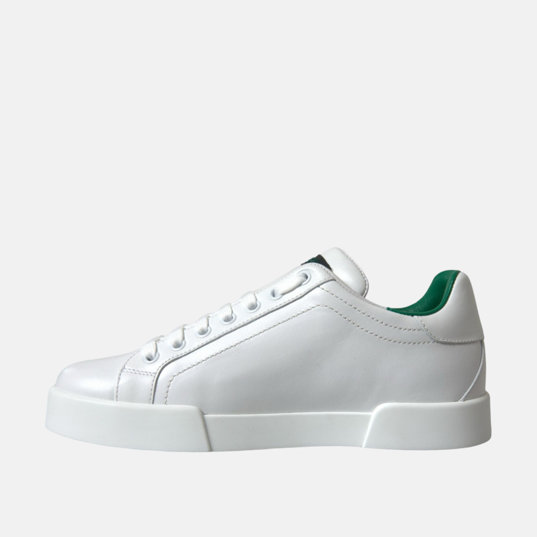 Мъжки бели кецове DOLCE & GABBANA Portofino White Calfskin Sneakers