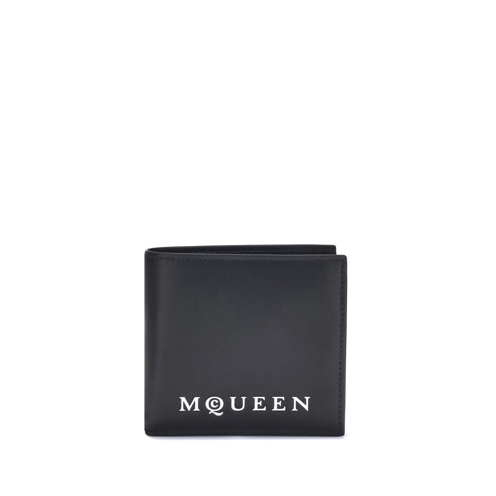 Мъжки портфейл Men’s wallet Alexander McQueen 8361471AAU61080 Balck front view