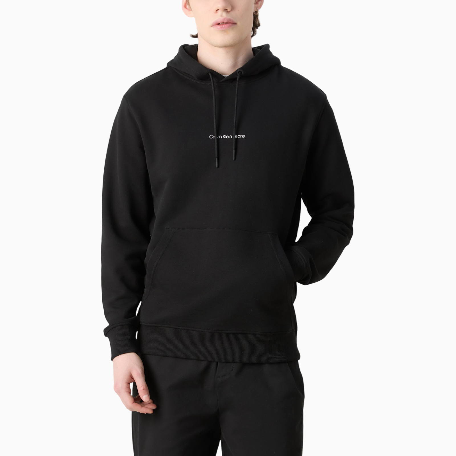 Мъжко черно худи Calvin Klein Jeans Men Hoodie J30J325639 Front View