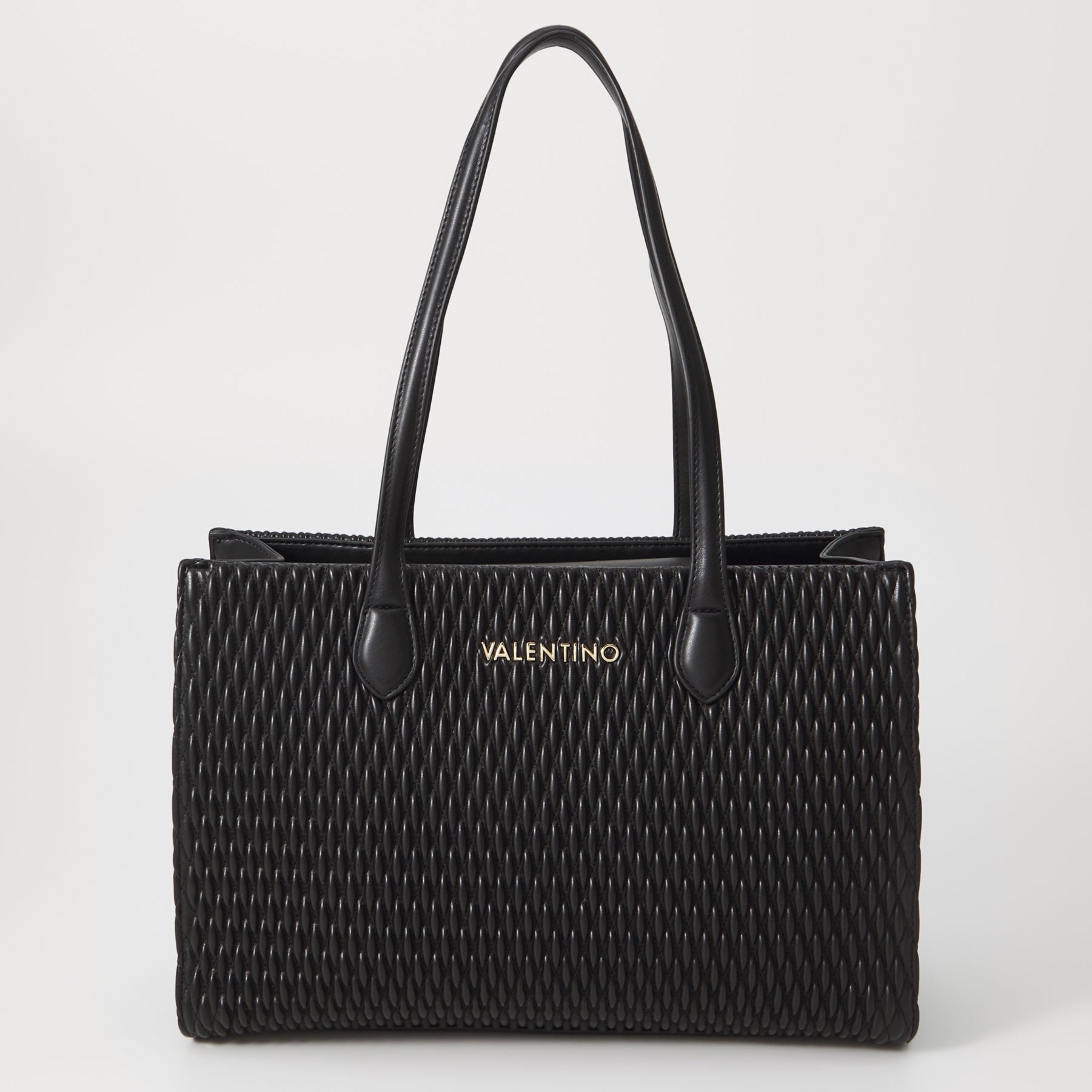 Дамска голяма чанта в черно Women’s Tote Bag Valentino Frequency VBS8DA01 Black