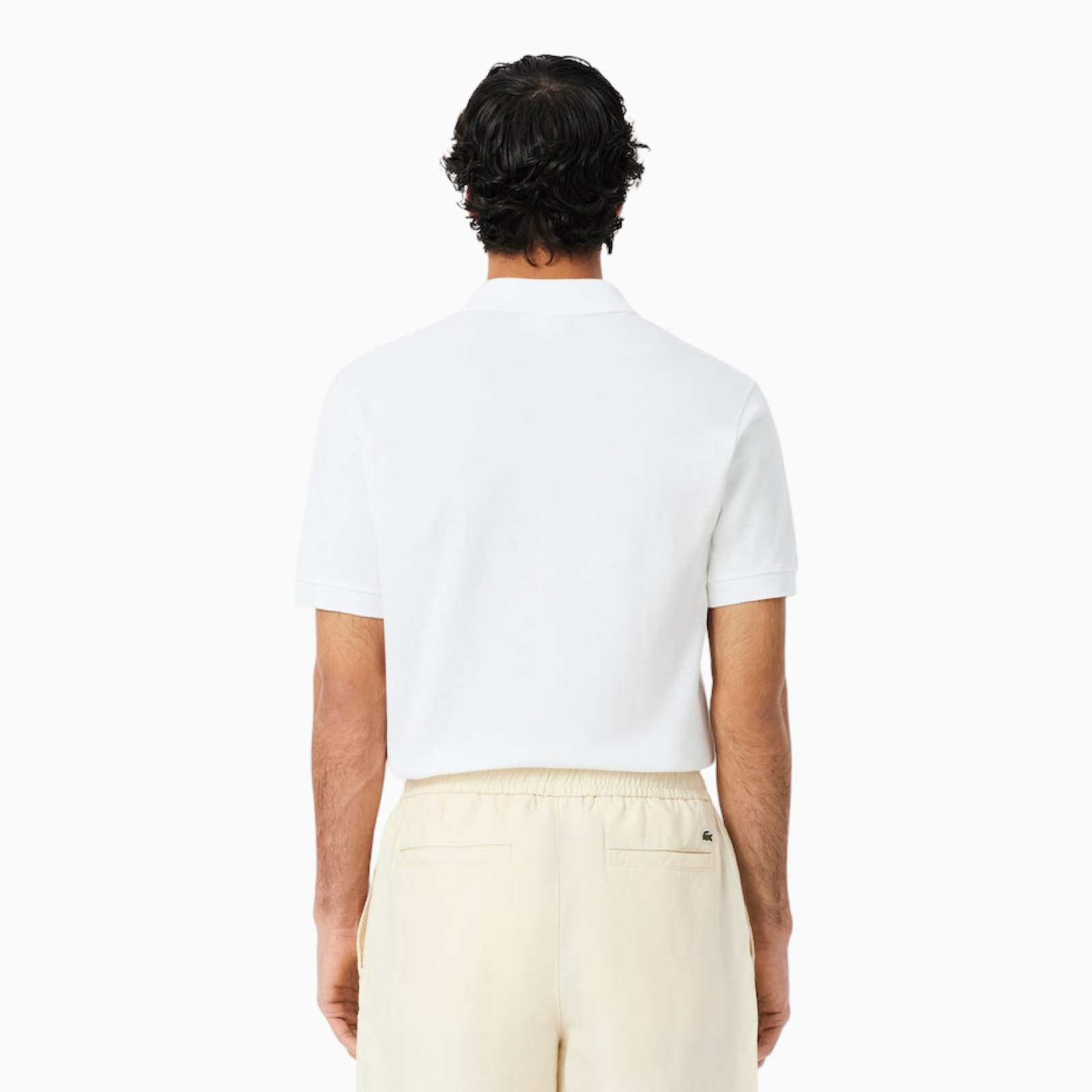 Мъжка бяла поло тениска Lacoste Men Polo L1212-51-001 Back View