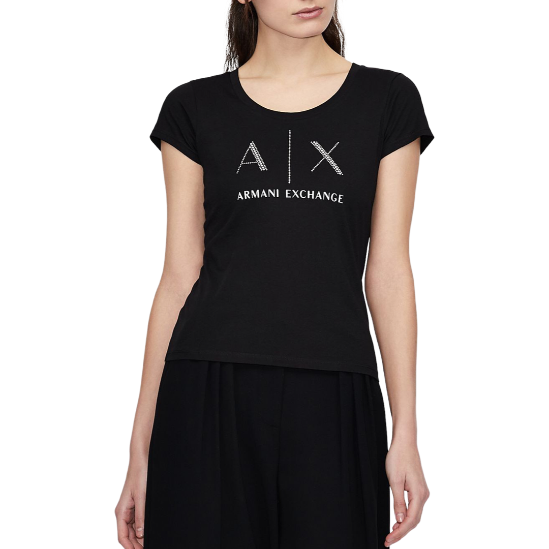 Дамска черна тениска Armani Exchange 8NYT83YJ16Z11200