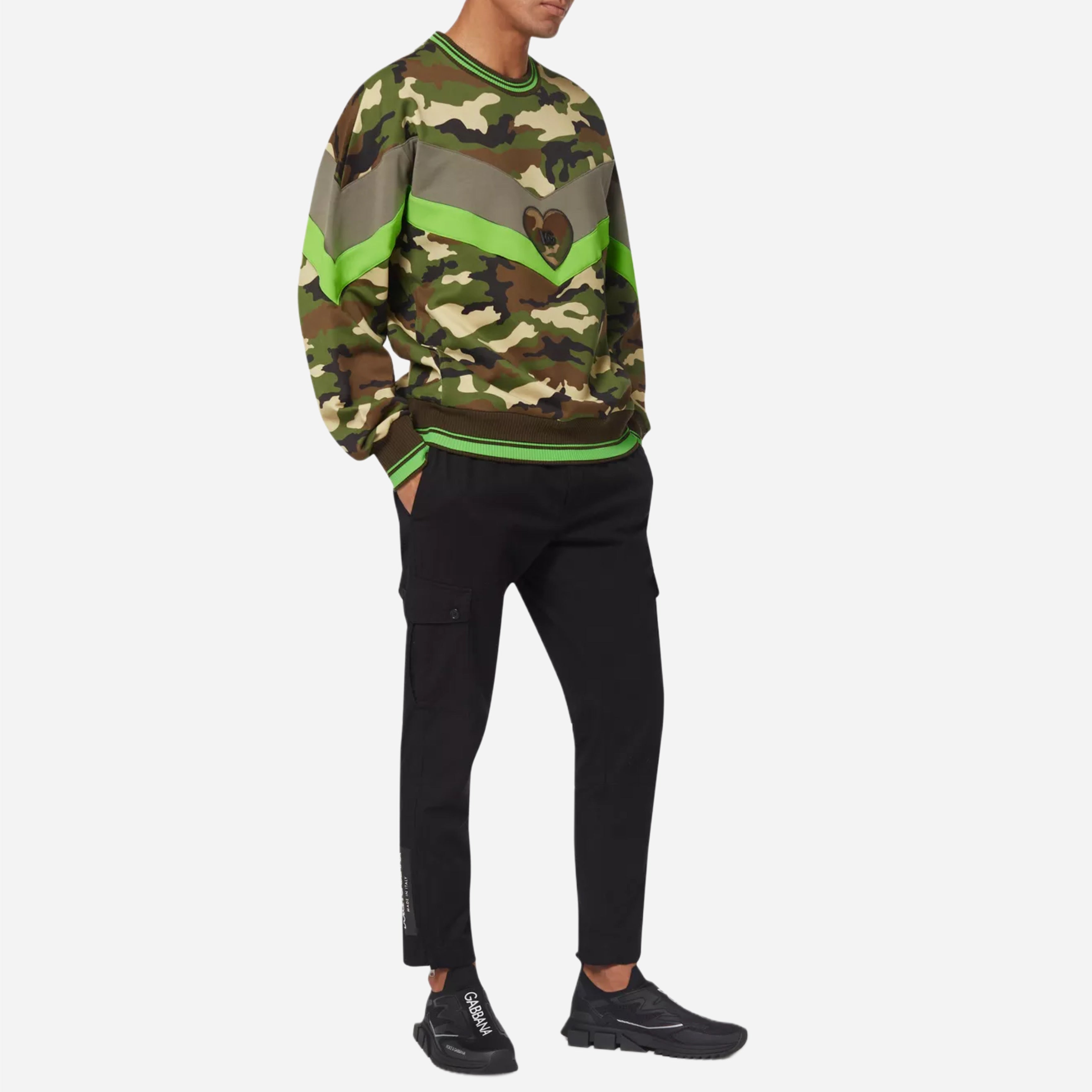 Мъжка луксозна памучна блуза с дълъг ръкав DOLCE & GABBANA Men’s Luxury Camouflage Sweatshirt