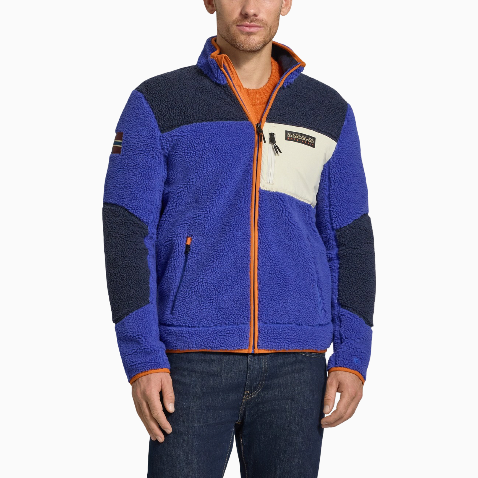 Мъжко яке Napapijri Men Fleece Jacket NP0A4GNTM Front View