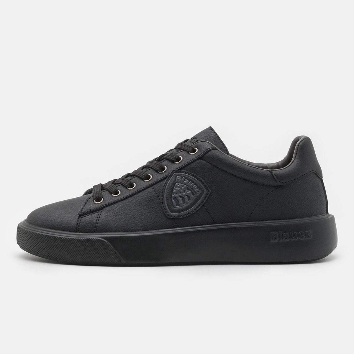 Blauer Black Polyester Athletic Sneakers