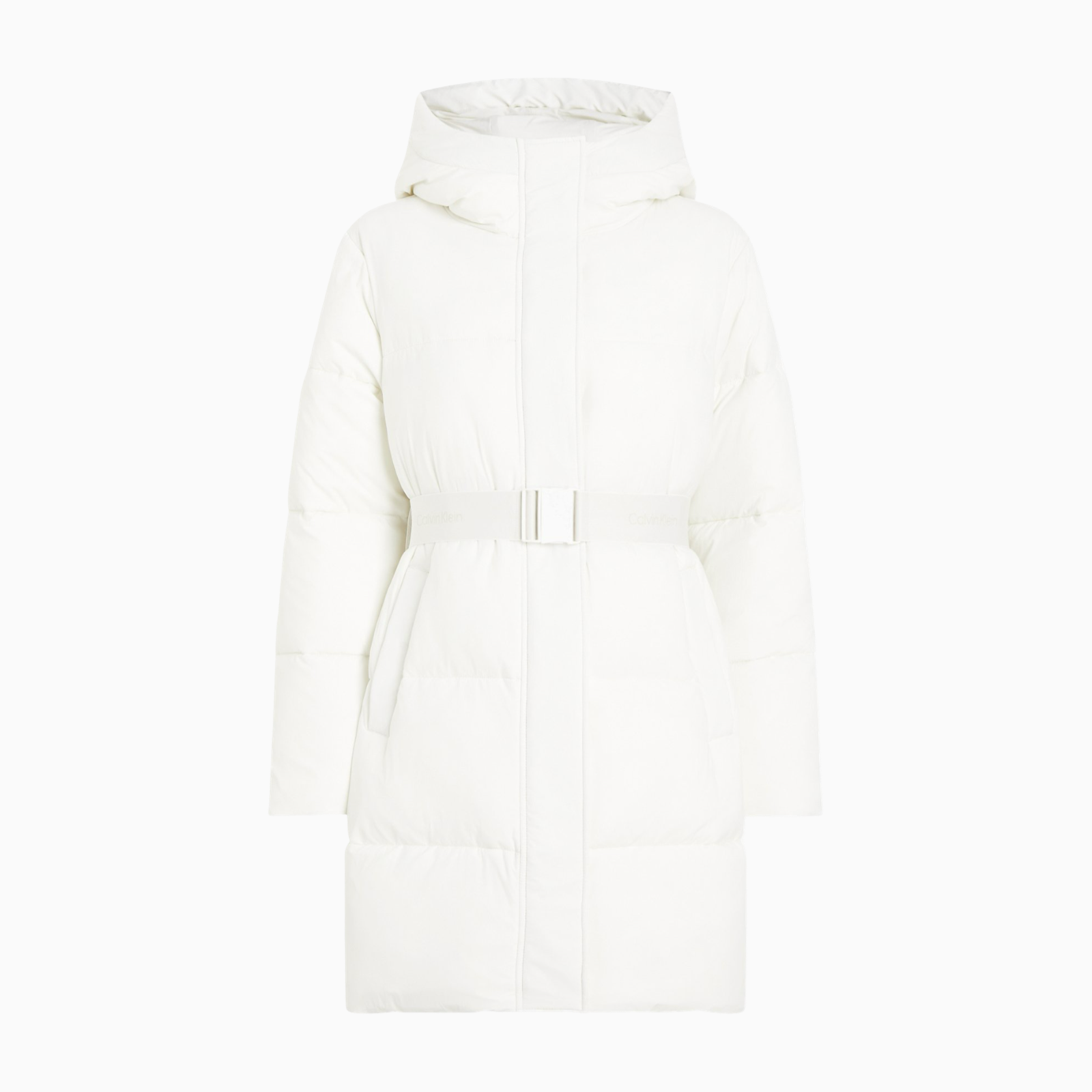 Дамско бяло пухено яке Calvin Klein Jeans Women Puffer Jacket J20J224122 YBI Front View