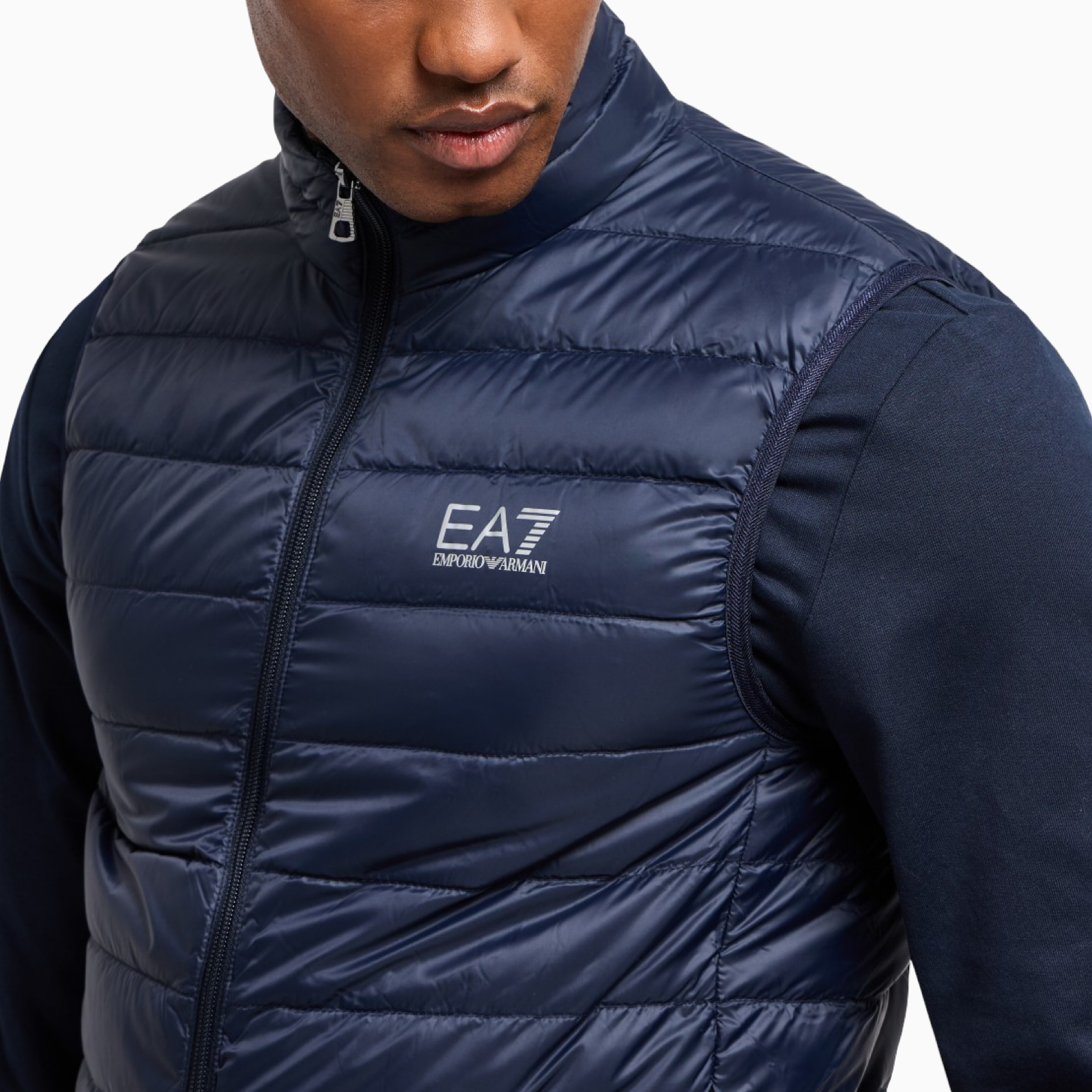 Мъжки син елек EA7 Emporio Armani Men Gilet 8NPQ06 PNGPZ Close-Up