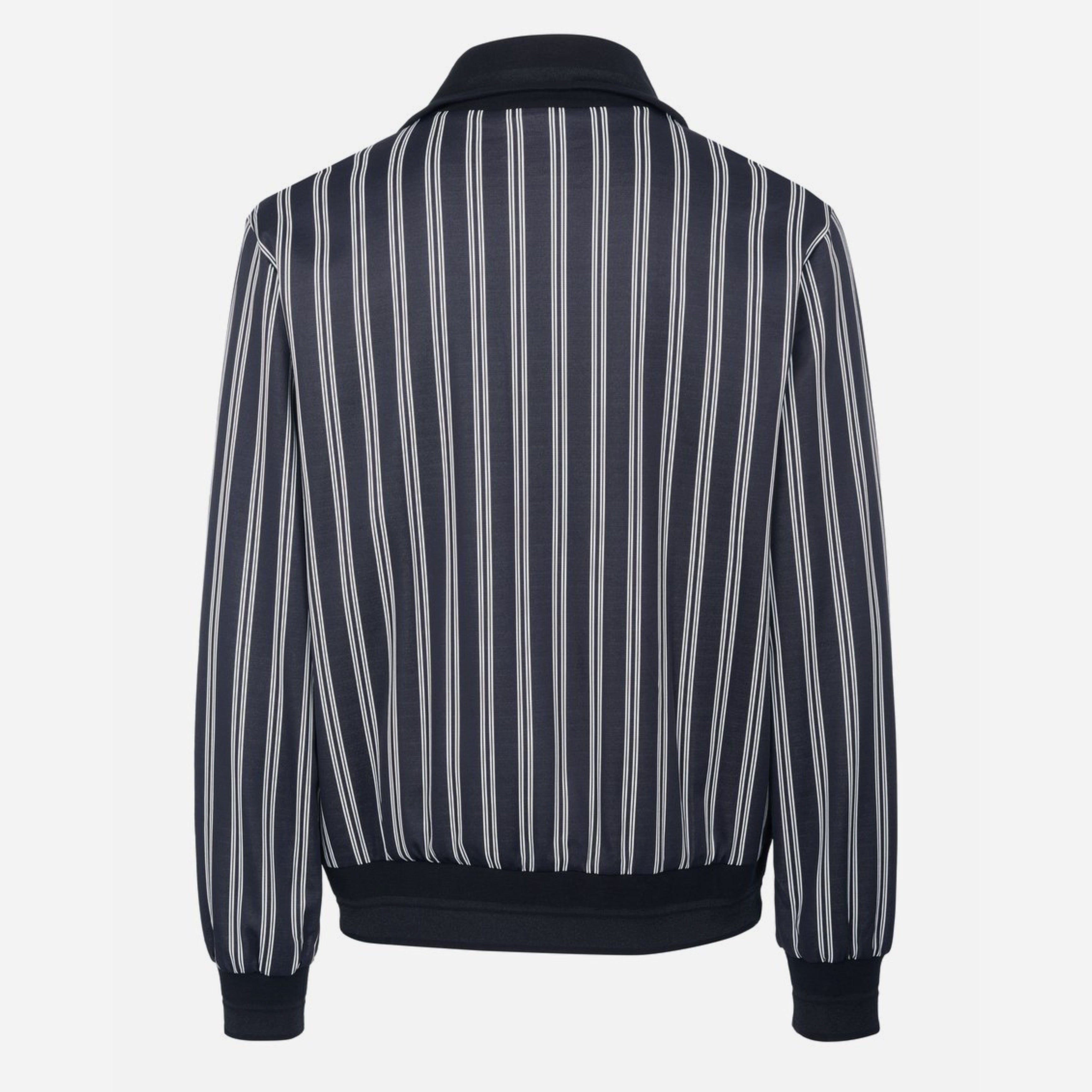 Мъжко горнище суитчър с цип в черно и бяло Dolce & Gabbana Men’s Black White Stripes Full Zip DNA Milano Men Sweatshirt