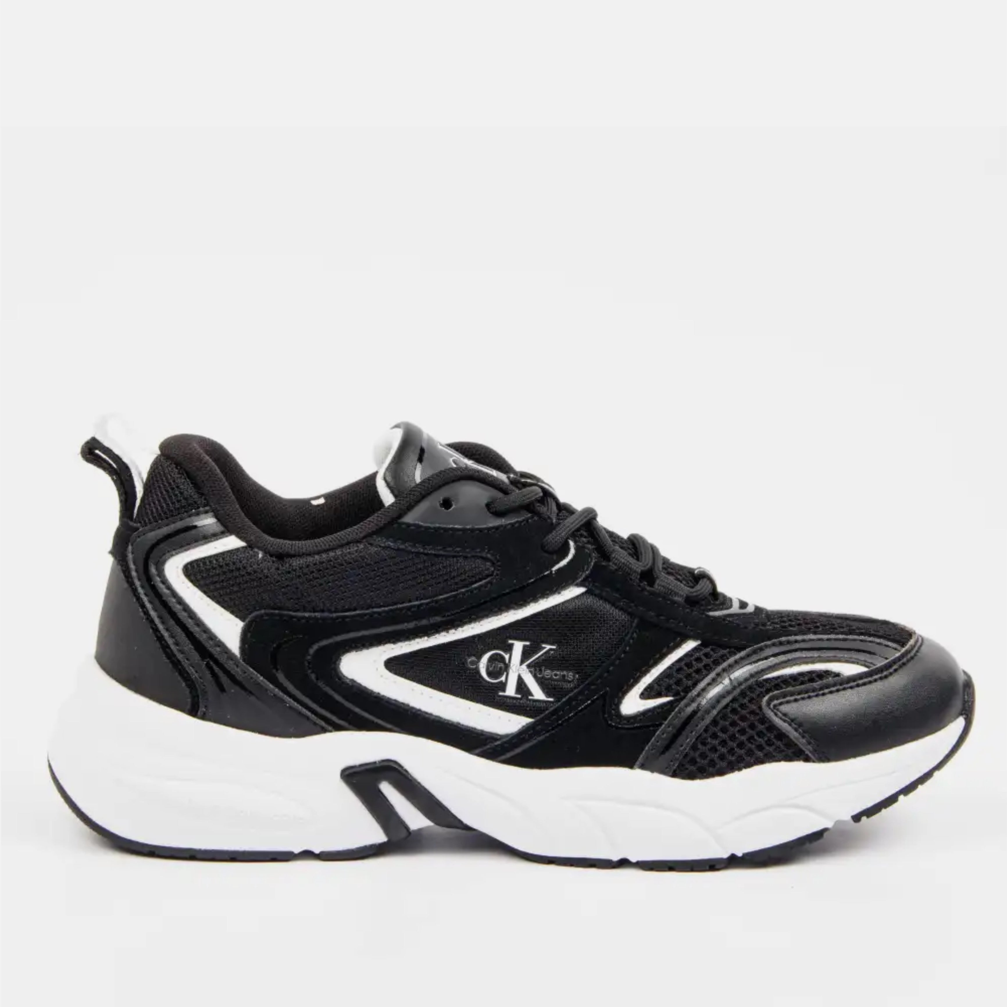 Men’s Retro Tennis Su-Mesh Sneakers Calvin Klein YM0YM00589 Black Lateral view