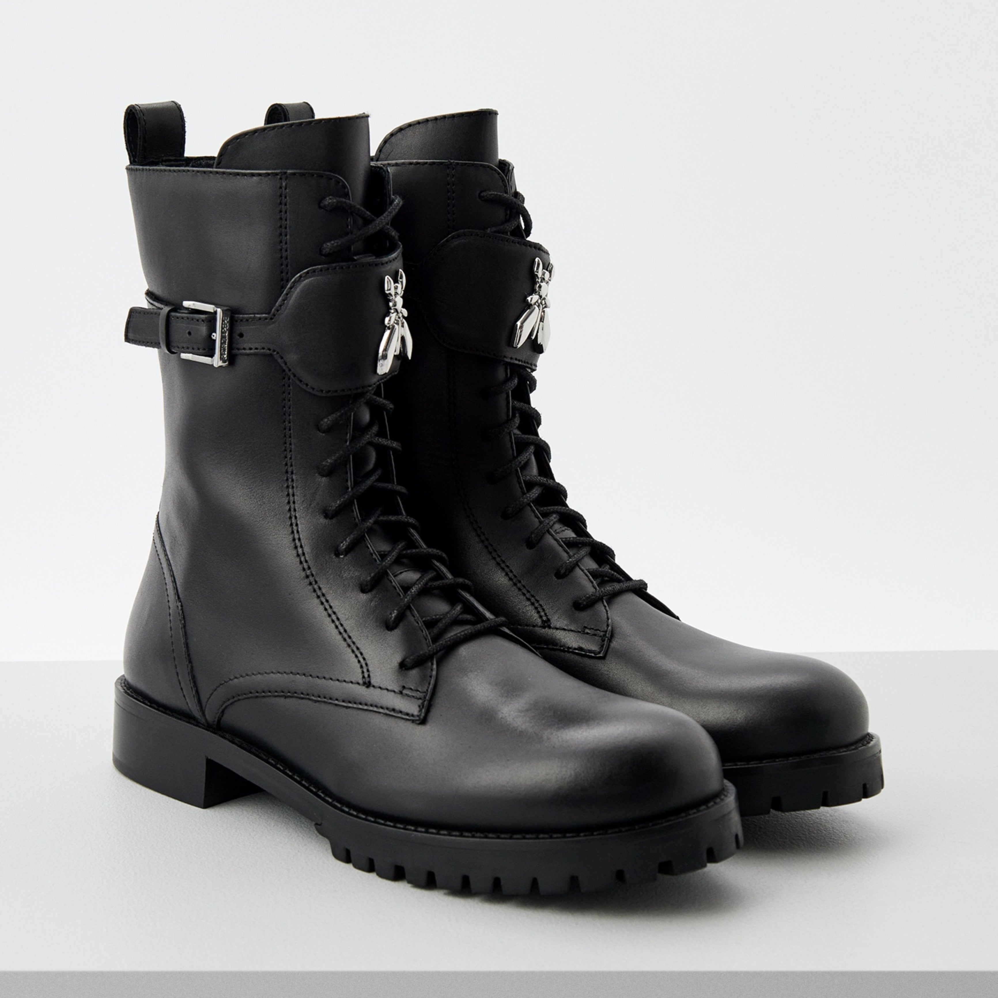 Дамски боти Women’s leather ankle boots Patrizia Pepe 8Y0080 L078 K103 Black