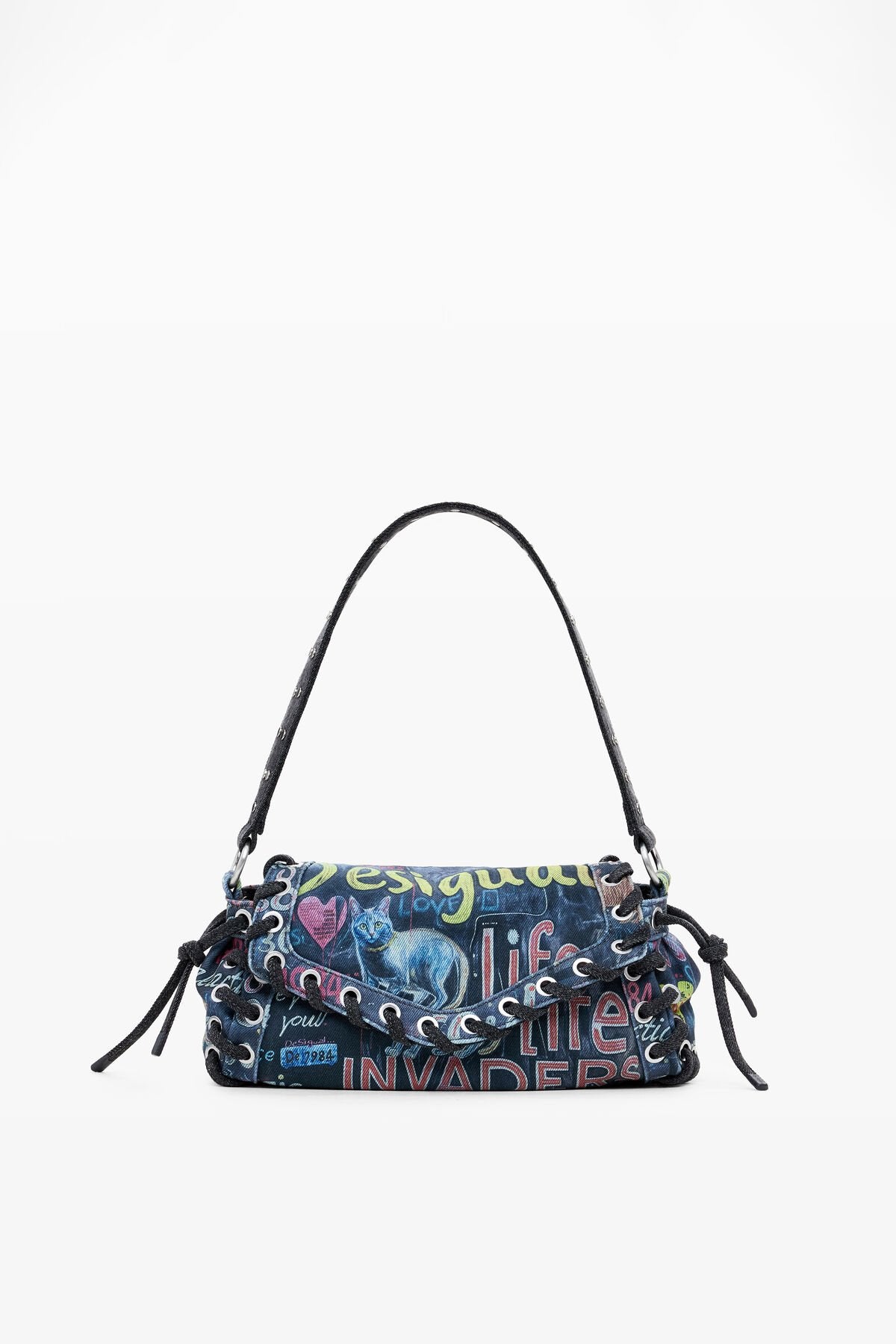 Дамска чанта Women’s medium graffiti bag Desigual 25WAXD22 9019 front view