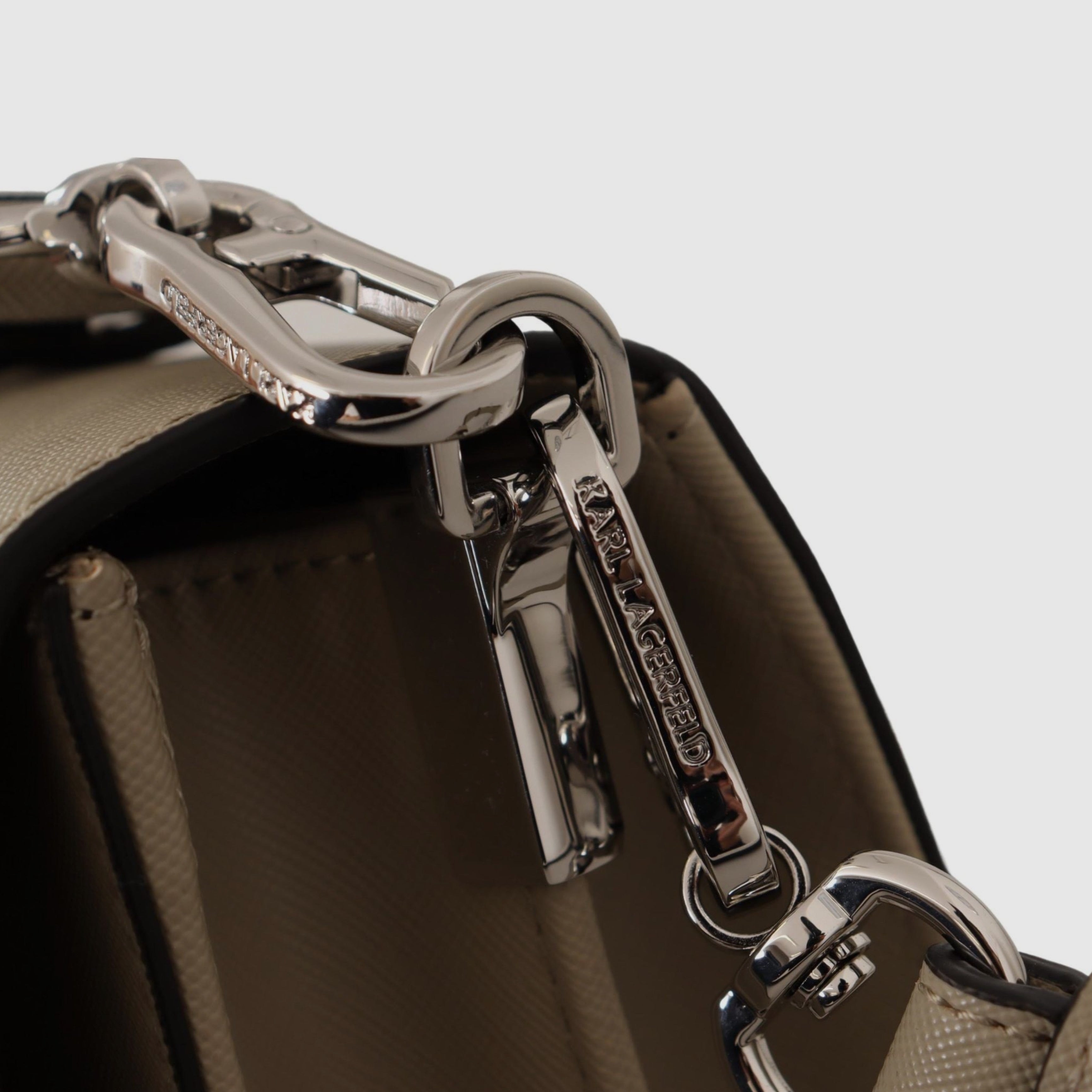 Karl Lagerfeld Chic Sage Shoulder Bag with Dual Straps