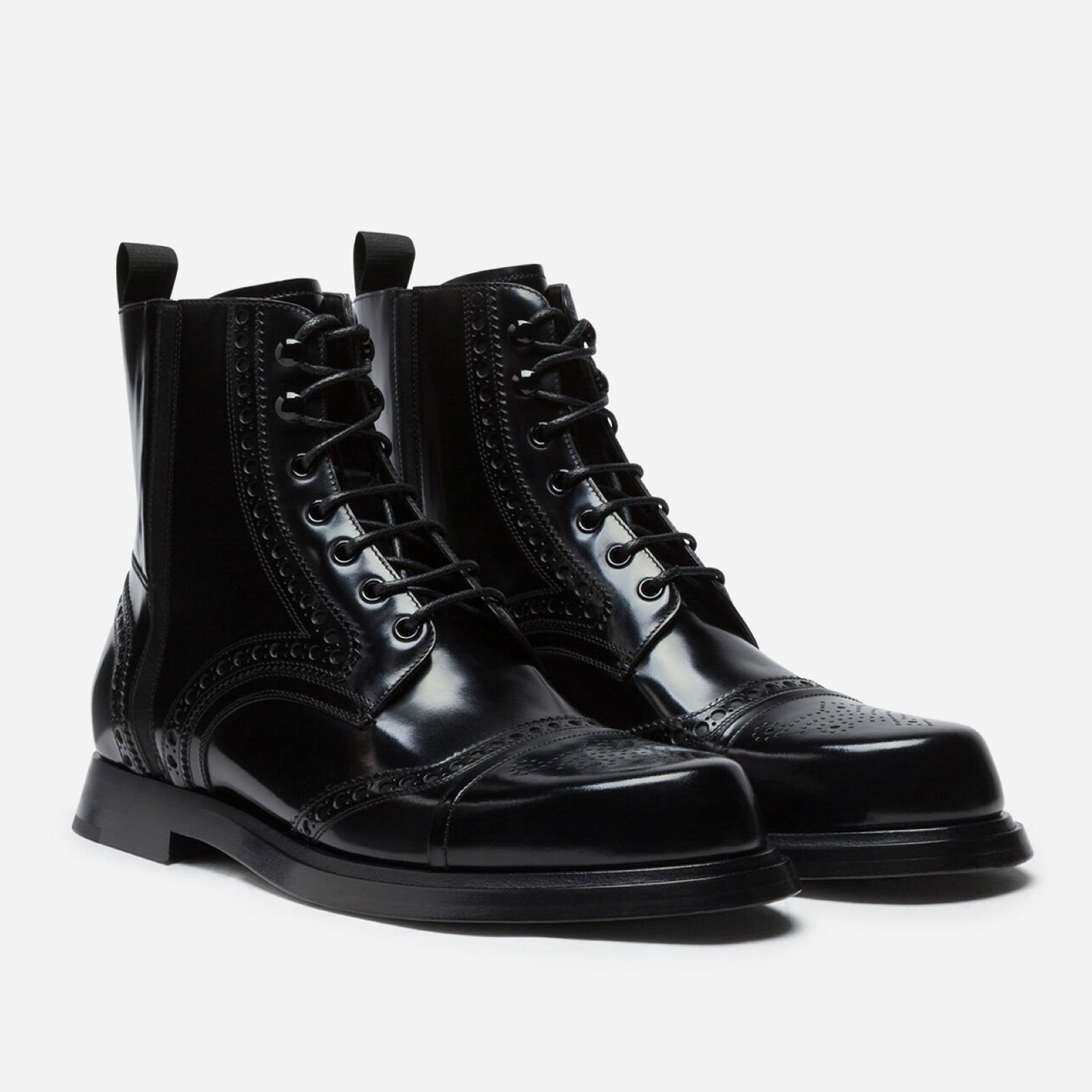 Dolce & Gabbana Vulcano Mid Calf Men Boots Lateral View