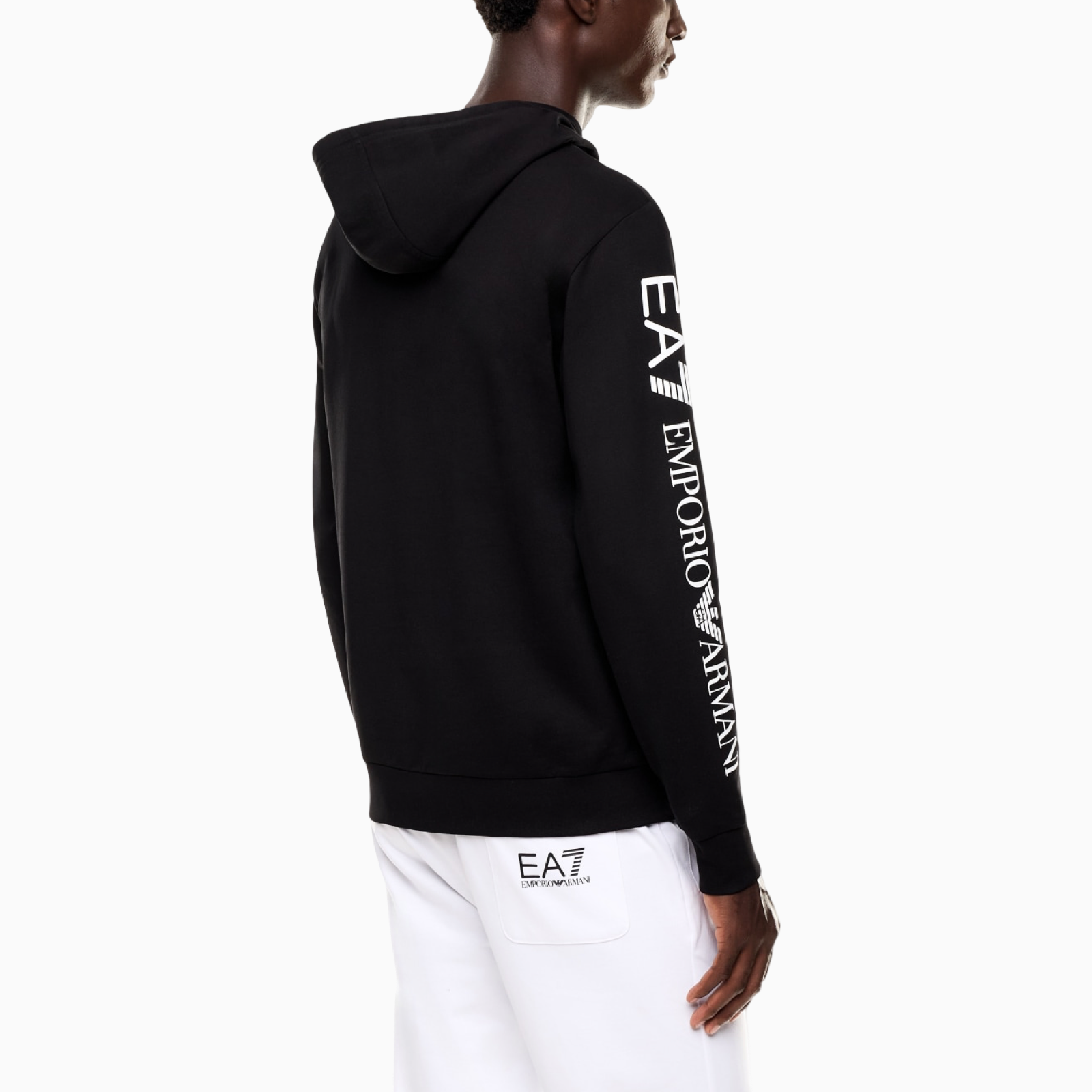 Мъжко черно худи EA7 Emporio Armani 7M000570 AF10377 Back View