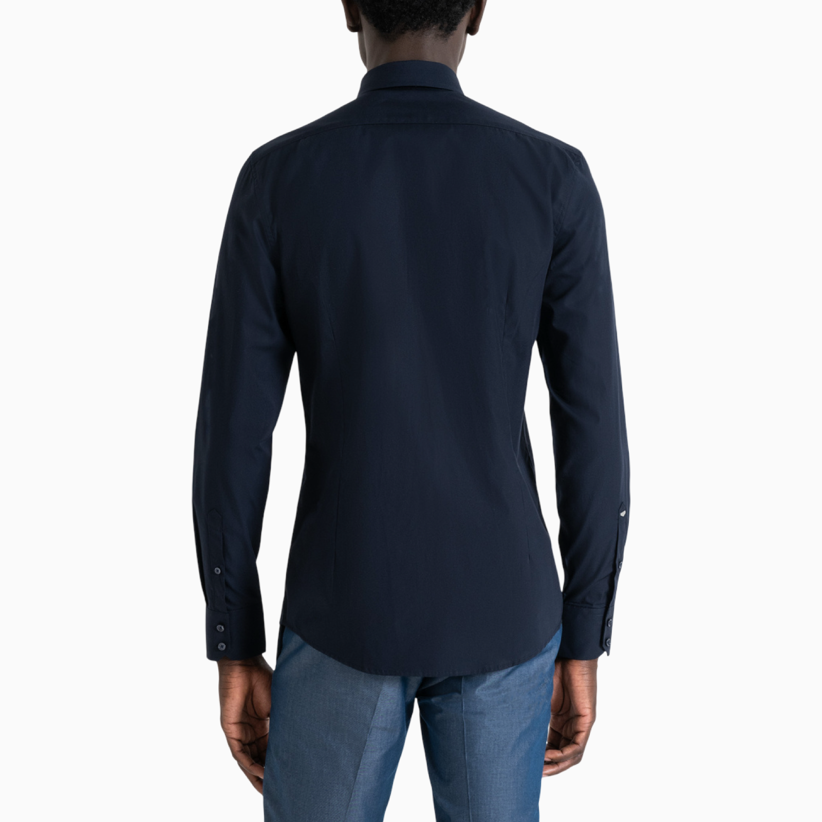 Мъжка тъмно синя риза Antony Morato Men Shirt MMSL00628-FA400078-7073 Back View