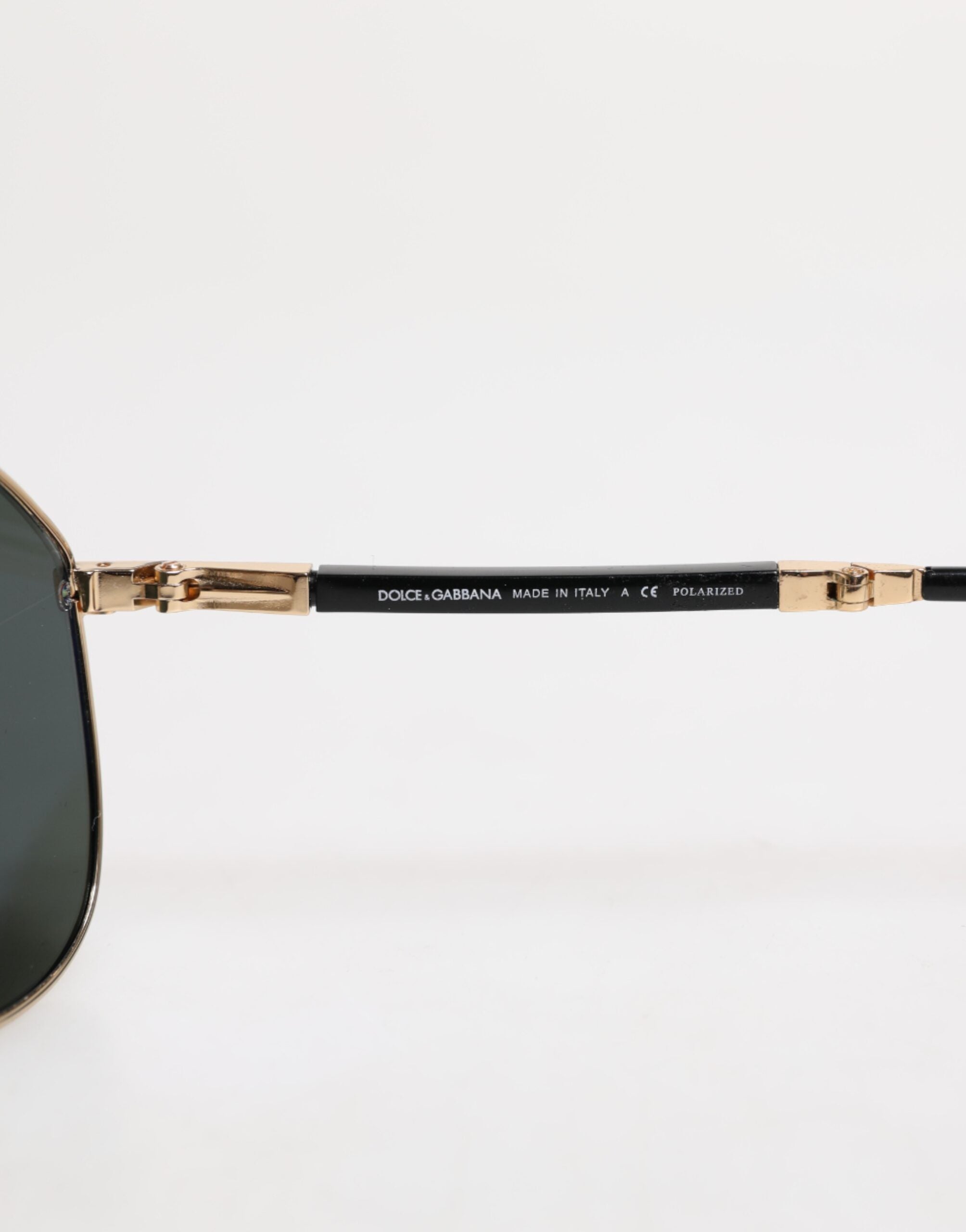 Dolce & Gabbana Gold DG2106K Pilot Frame Tinted Lens Polarized Sunglasses