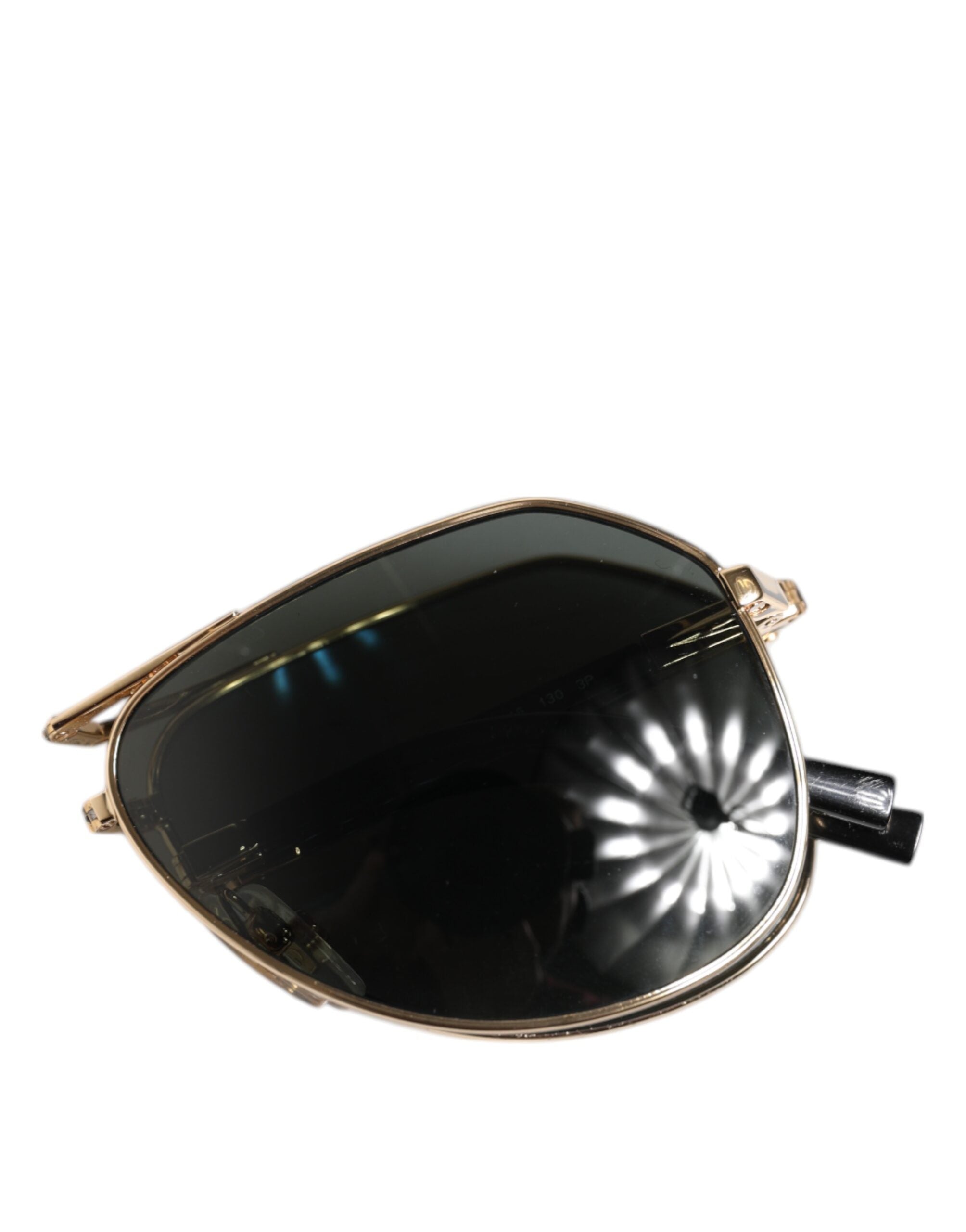 Dolce & Gabbana Gold DG2106K Pilot Frame Tinted Lens Polarized Sunglasses
