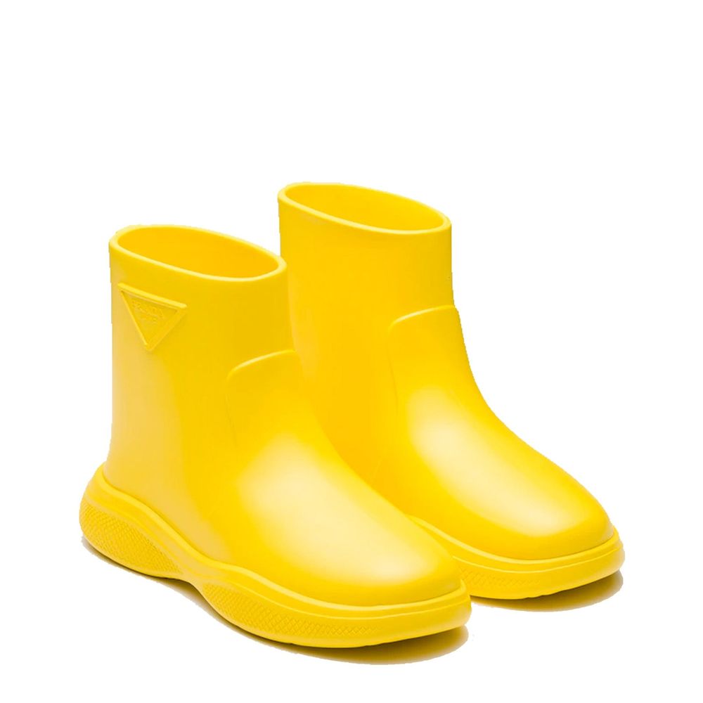 Дамски гумени ботуши за дъжд Women’s rubber rain boots PRADA 1T859M3LKDF0377 Yellow angled view