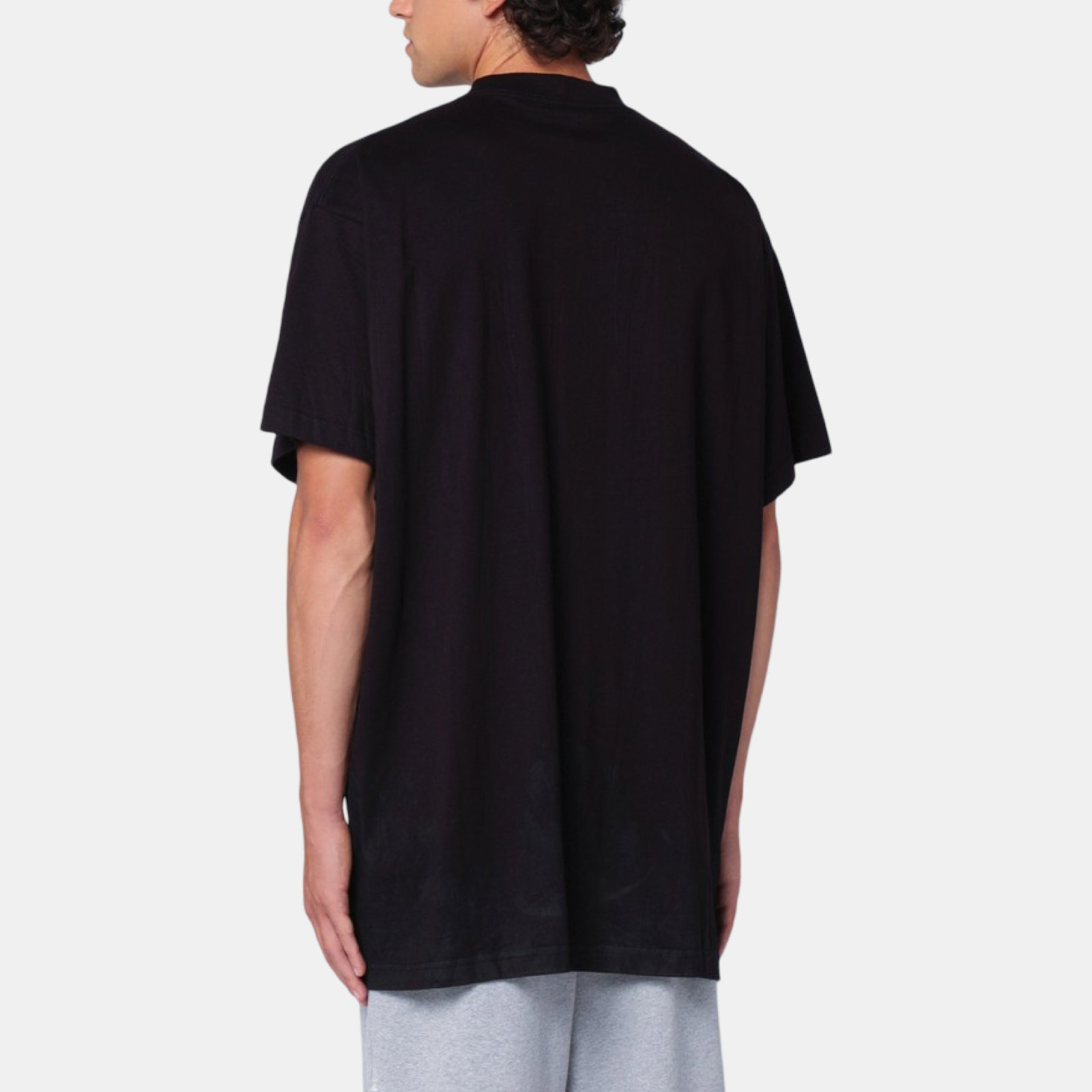 Мъжка черна тениска Balenciaga Metal BB Men T-Shirt